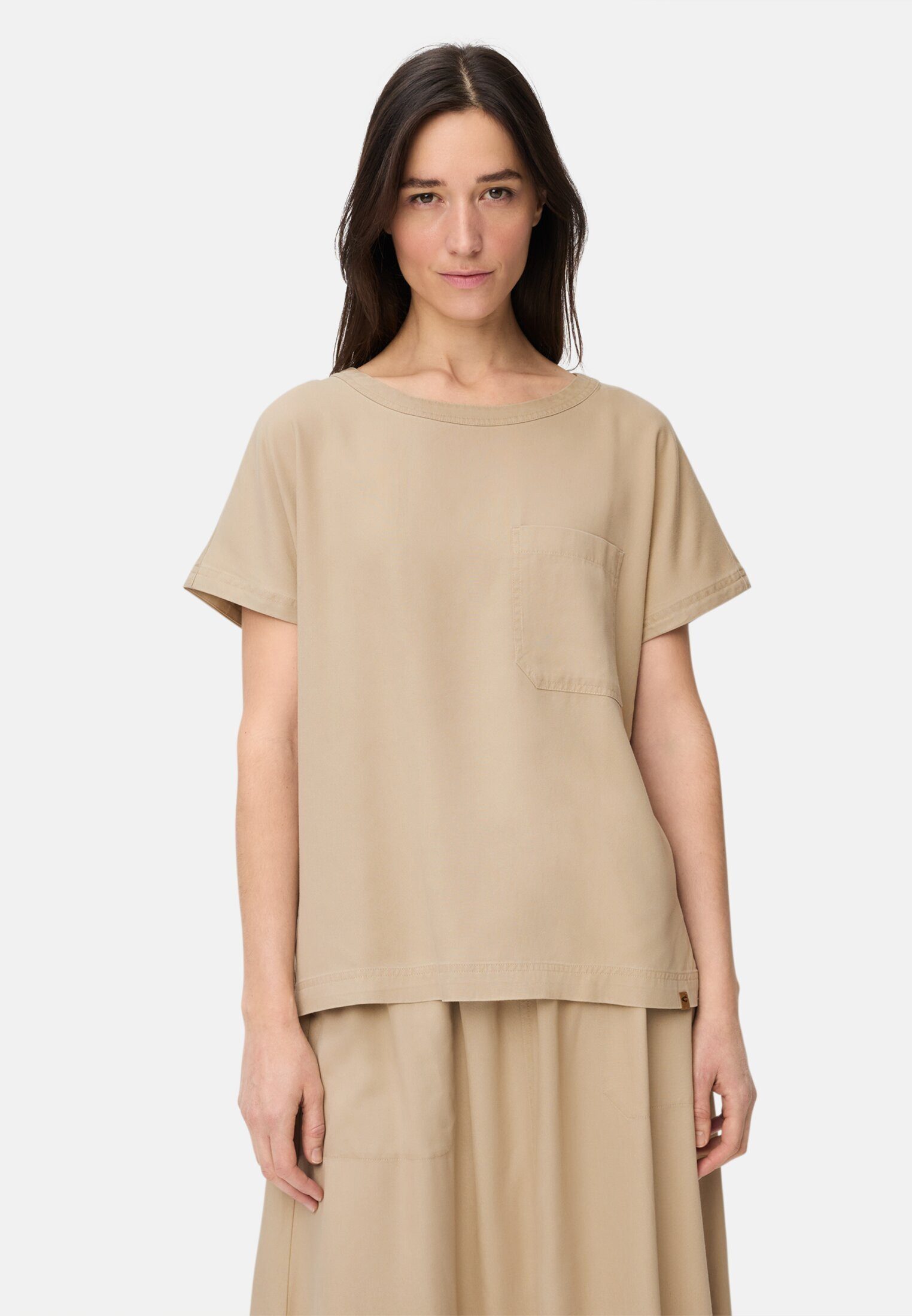 camel active T-Shirt mit Brusttasche Kurzarm