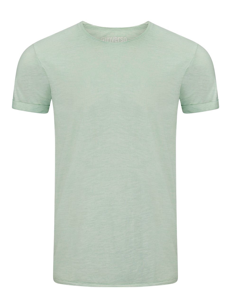 riverso T-Shirt RIVMatteo O-Neck (4-tlg) Pastel 100% (17100) Baumwolle Turquoise