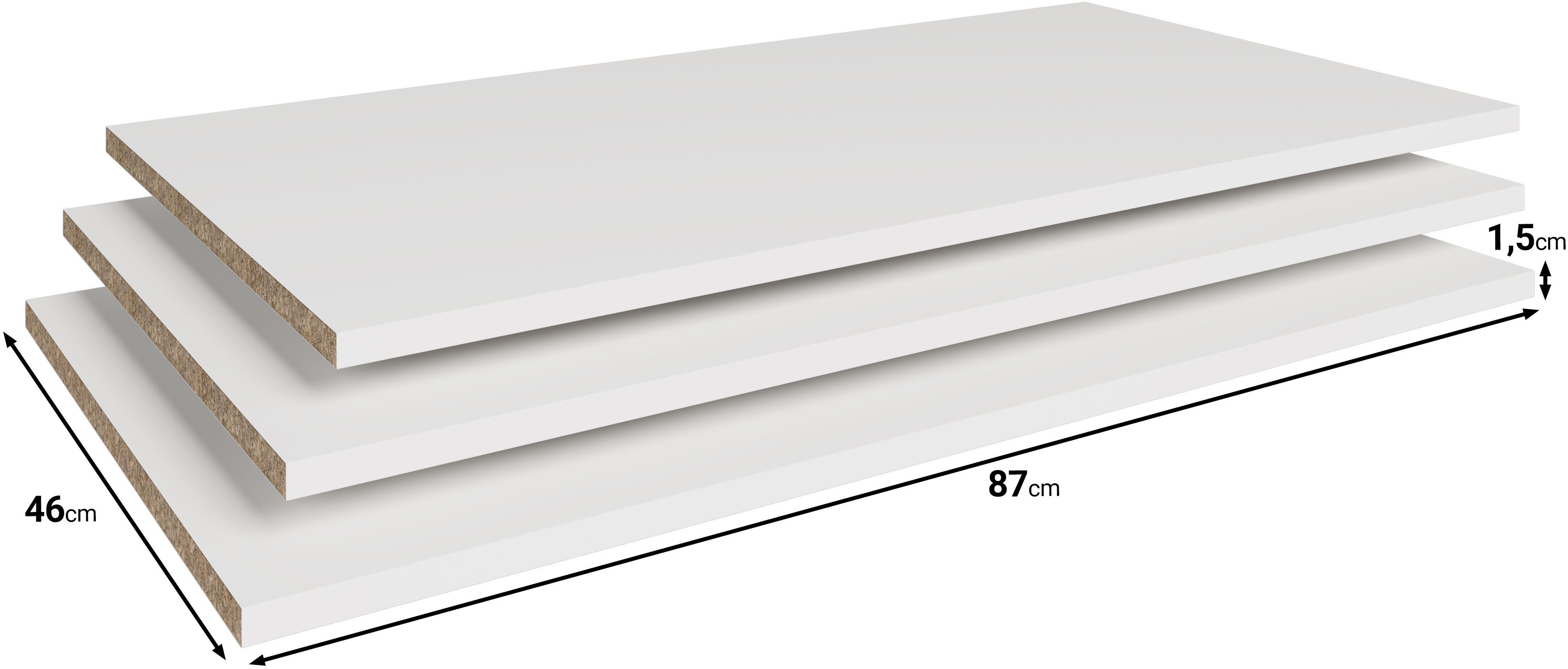 Home affaire Einlegeboden Spirit – perfekte Stauraum-Erweiterung für deinen Kleiderschrank (3 St), Passendes Set für Kleiderschränke der Serie Spirit, 87 × 46 cm