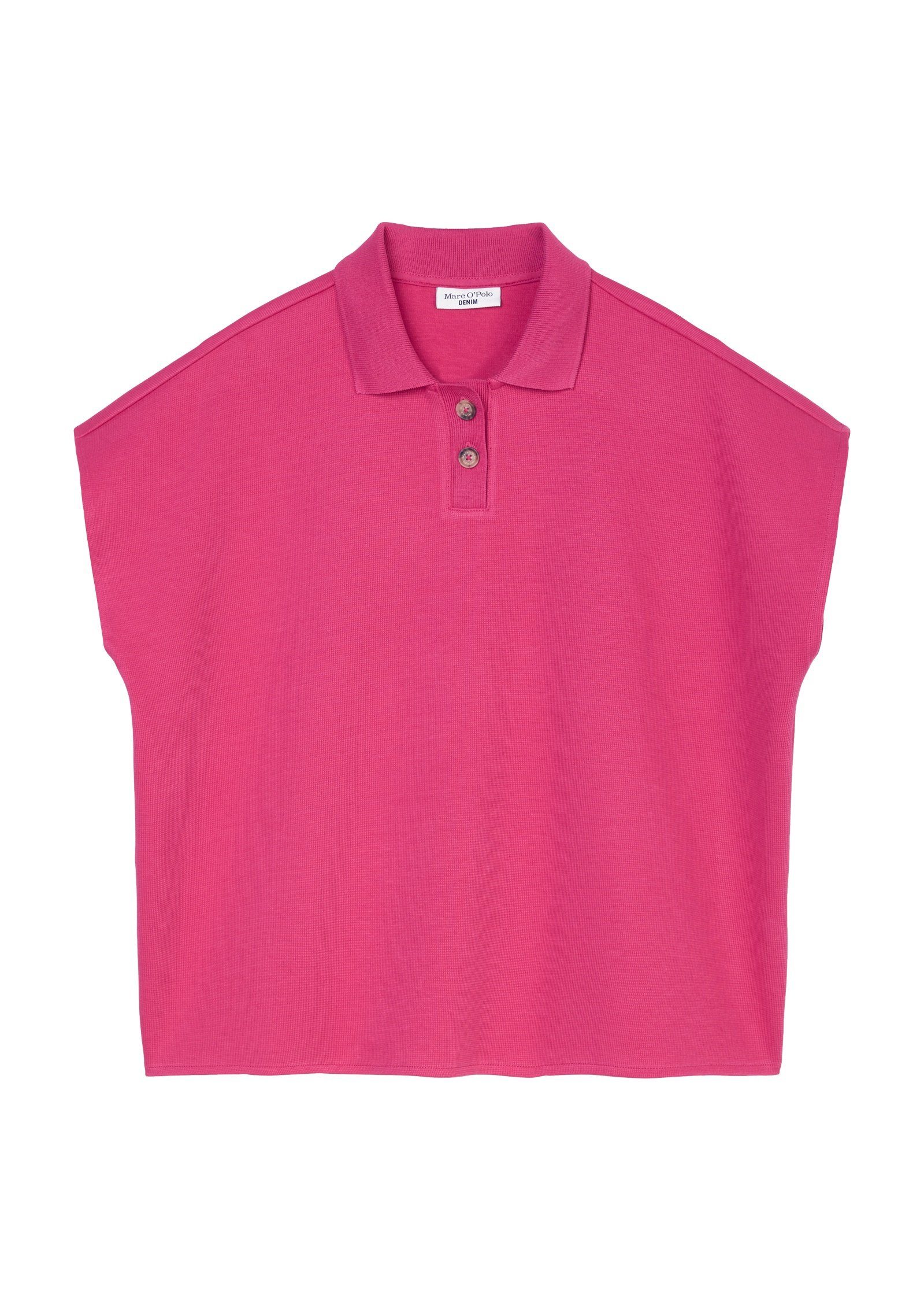 DENIM rosa aus O'Polo T-Shirt Organic-Cotton-Piqué-Jersey Marc