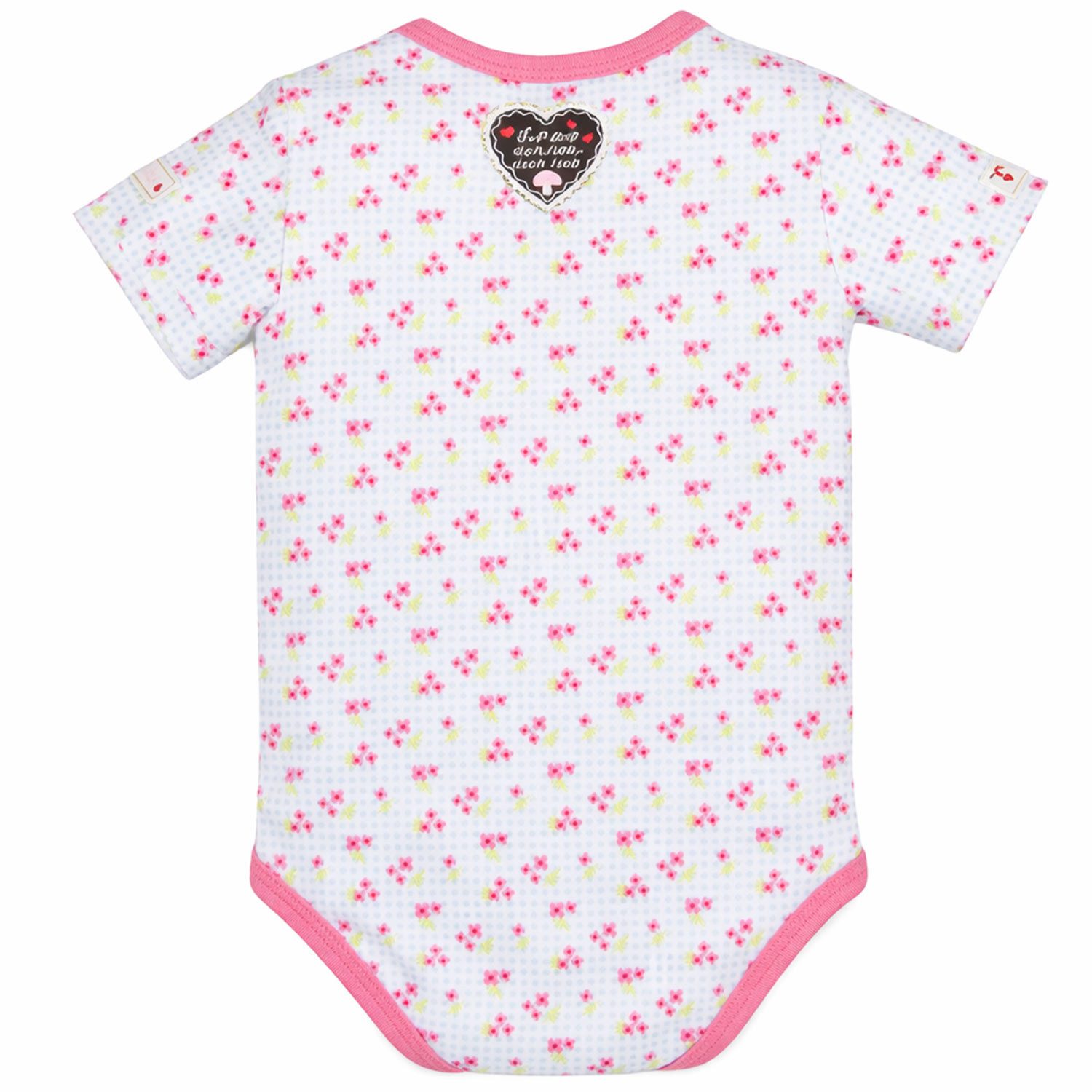 BONDI Strampler BONDI Baby Kurzarm Body 'Herzilein' 86623, Blumen