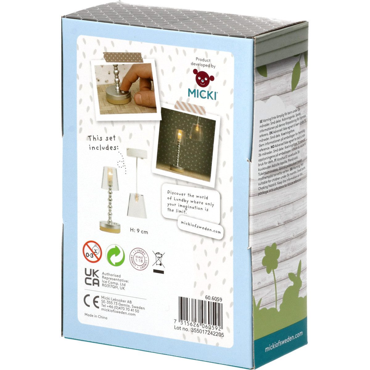 Lundby Puppenhausmöbel Steh- und Deckenlampe Mädchen (2tlg) – Bild 4 von 4