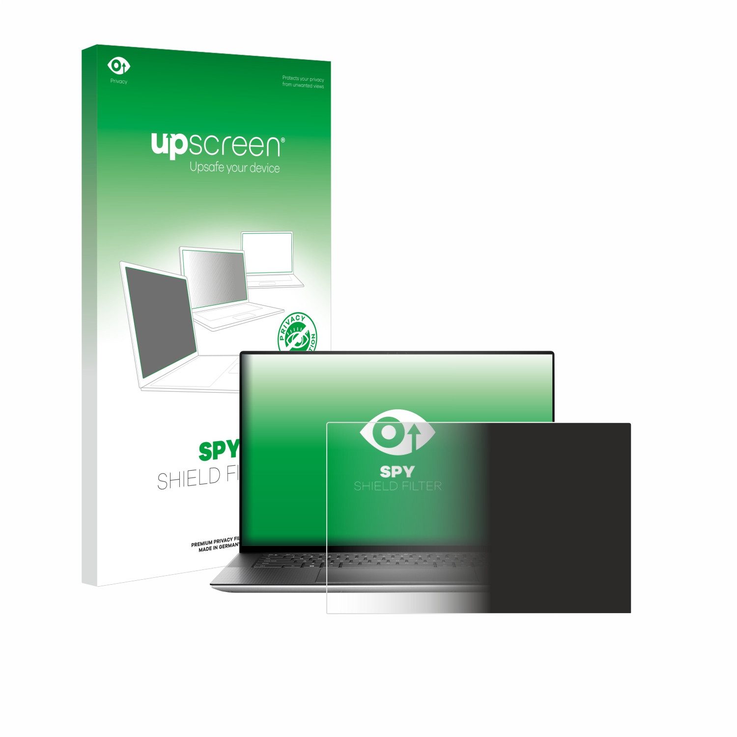 upscreen Displayschutzfolie Blickschutzfilter für Dell XPS 15 9530 Non-Touch, Anti-Spy Privacy Filter Sichtschutz Blickschutzfilter Blaulicht-Schutz