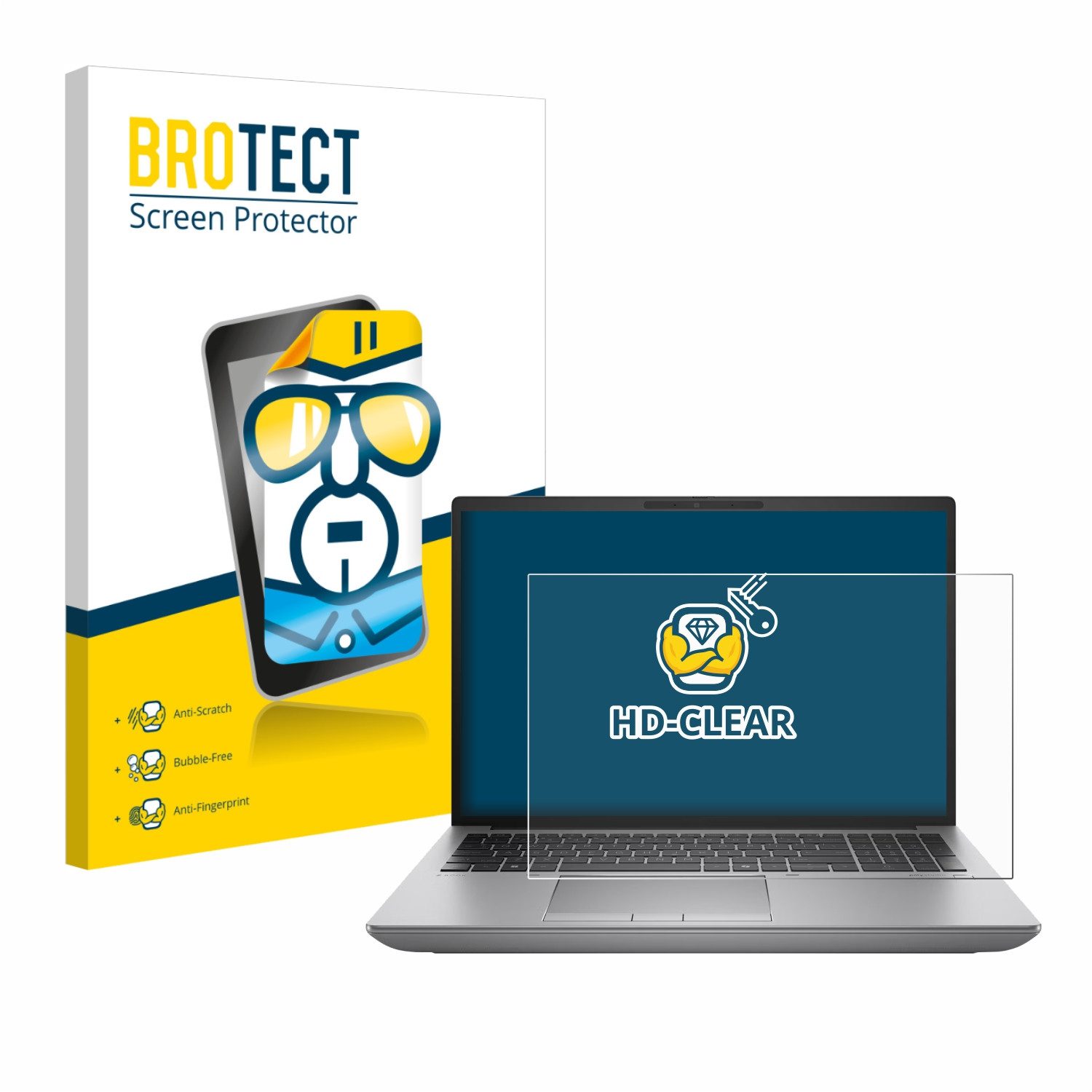 BROTECT Displayschutzfolie Schutzfolie für HP ZBook Fury 16 G11 Non-Touch, Displayschutz Schutz Folie Klar Transparent
