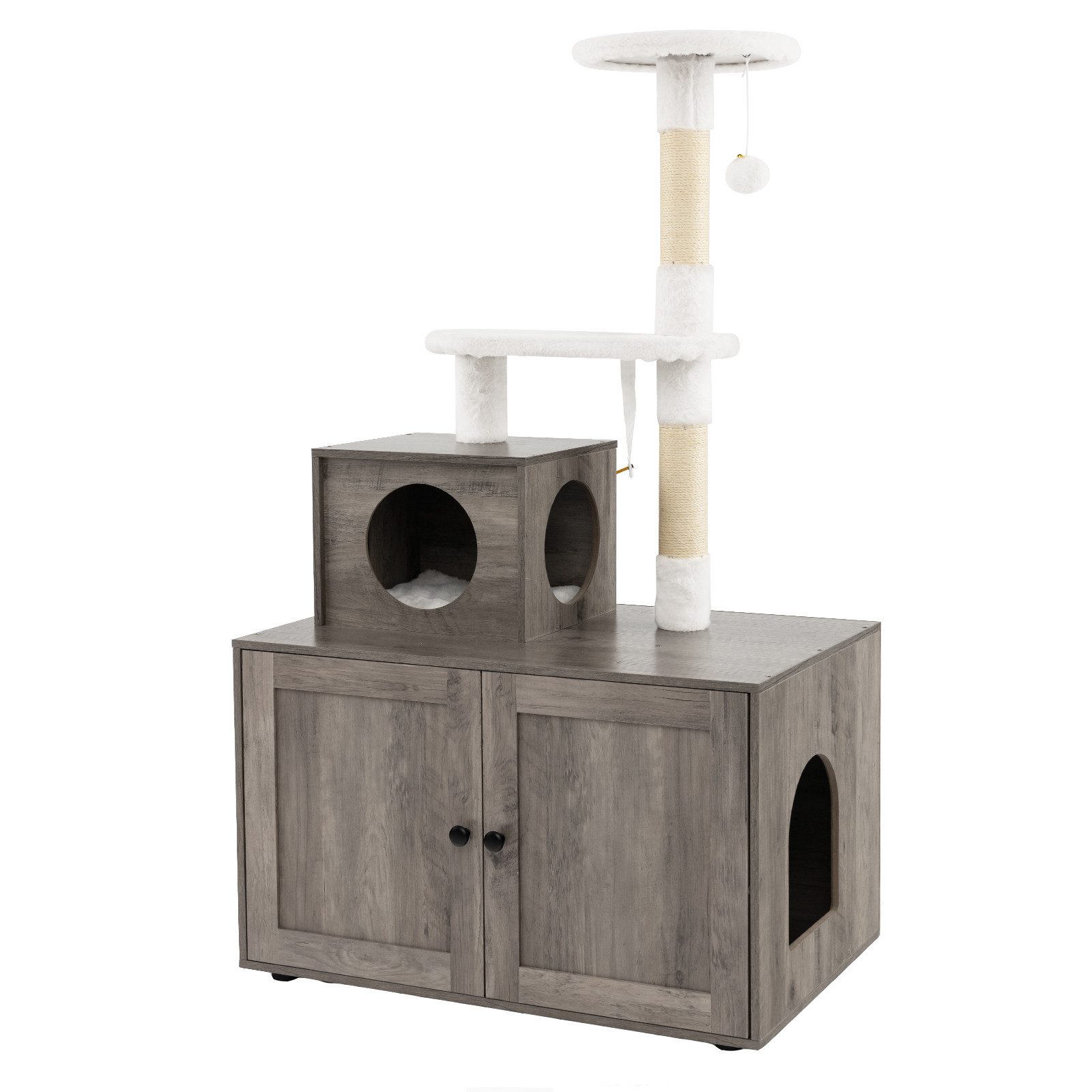 COSTWAY Kratzbaum Katzenschrank, Katzenhaus mit Eingang, günstig online kaufen