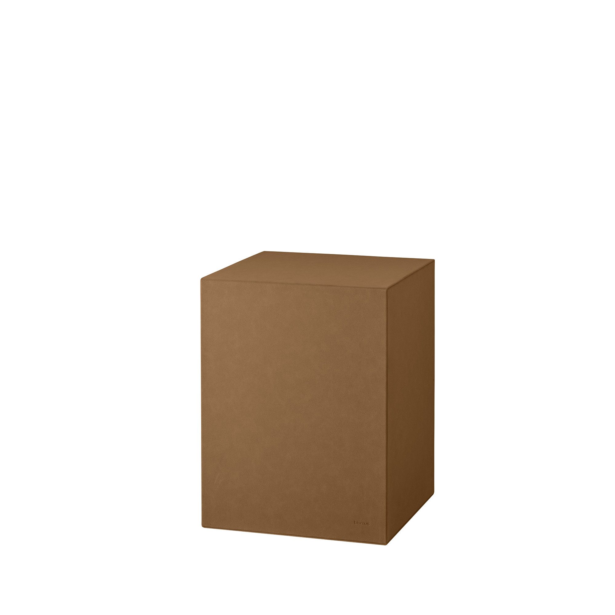 blomus Podest -SAHLA- Dekopodest, Sockel, Wohnaccessoire: Modernes Design, (1-St), Dekopodest, PU-Lederbezug, Stabil, 10kg belastbar