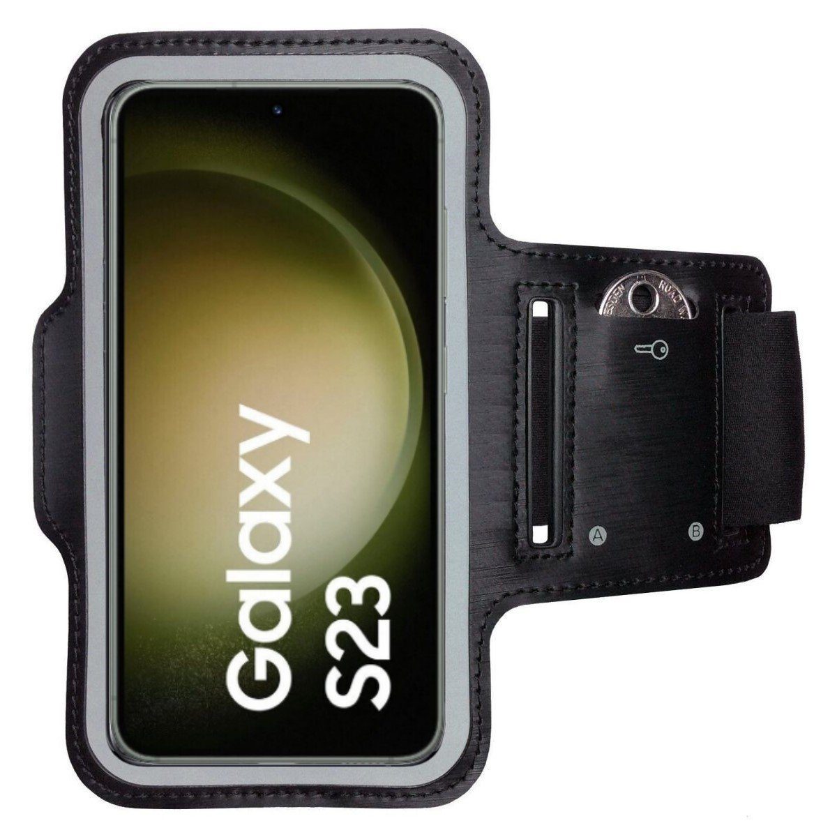 CoverKingz Handyhülle Sportarmband für Samsung Galaxy S23 Sport Fitness Armband Hülle, Sport Schutzhülle Schlüsselfach Handyhülle Jogging Schutztasche Etui