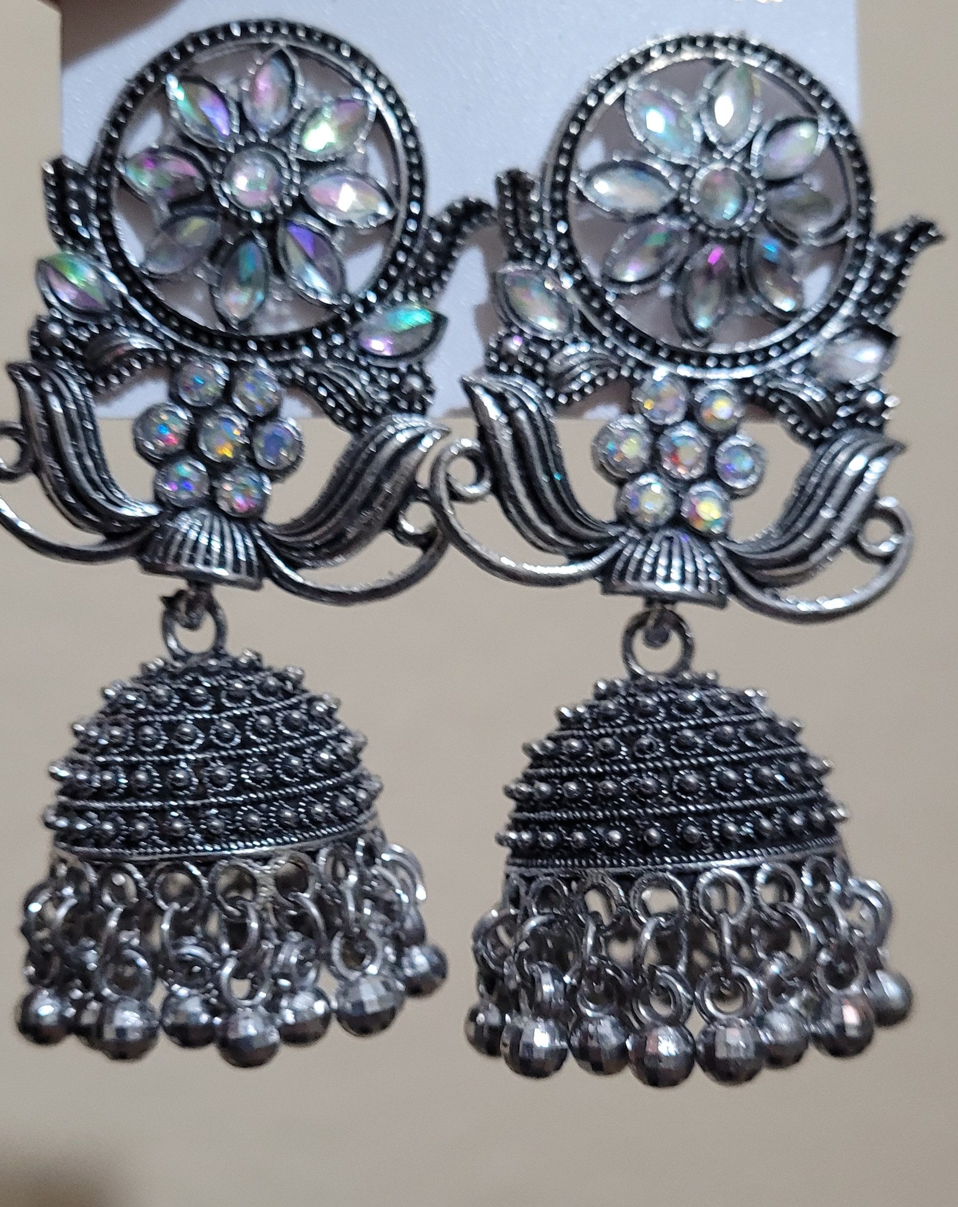 PfauGermany Paar Ohrhänger JUMKHA Silver Mirror (2-tlg)