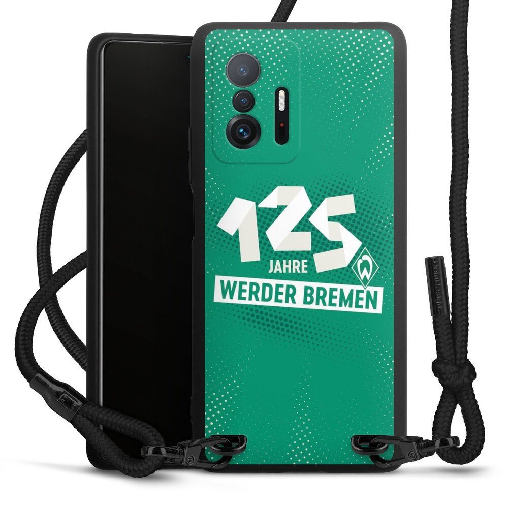DeinDesign Handyhülle 125 Jahre Werder Bremen Offizielles Lizenzprodukt, Xiaomi 11T Pro 5G Premium Handykette Hülle mit Band Case zum Umhängen