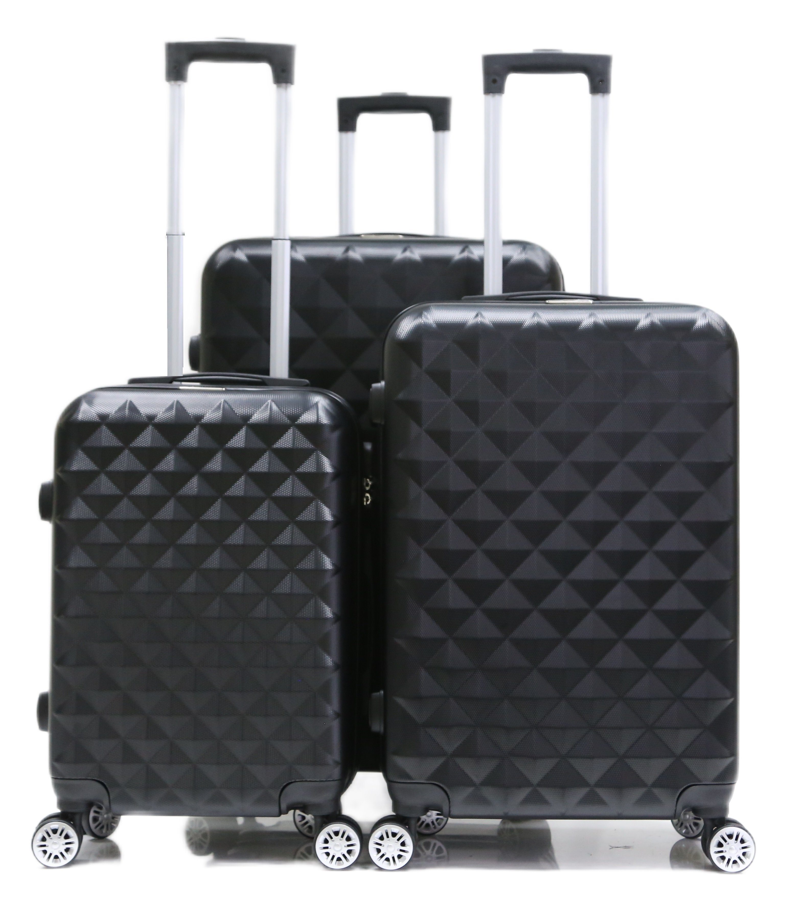 Koffer Koffer 3 tlg Hartschale Trolley Set Kofferset Handgepäck ABS-07