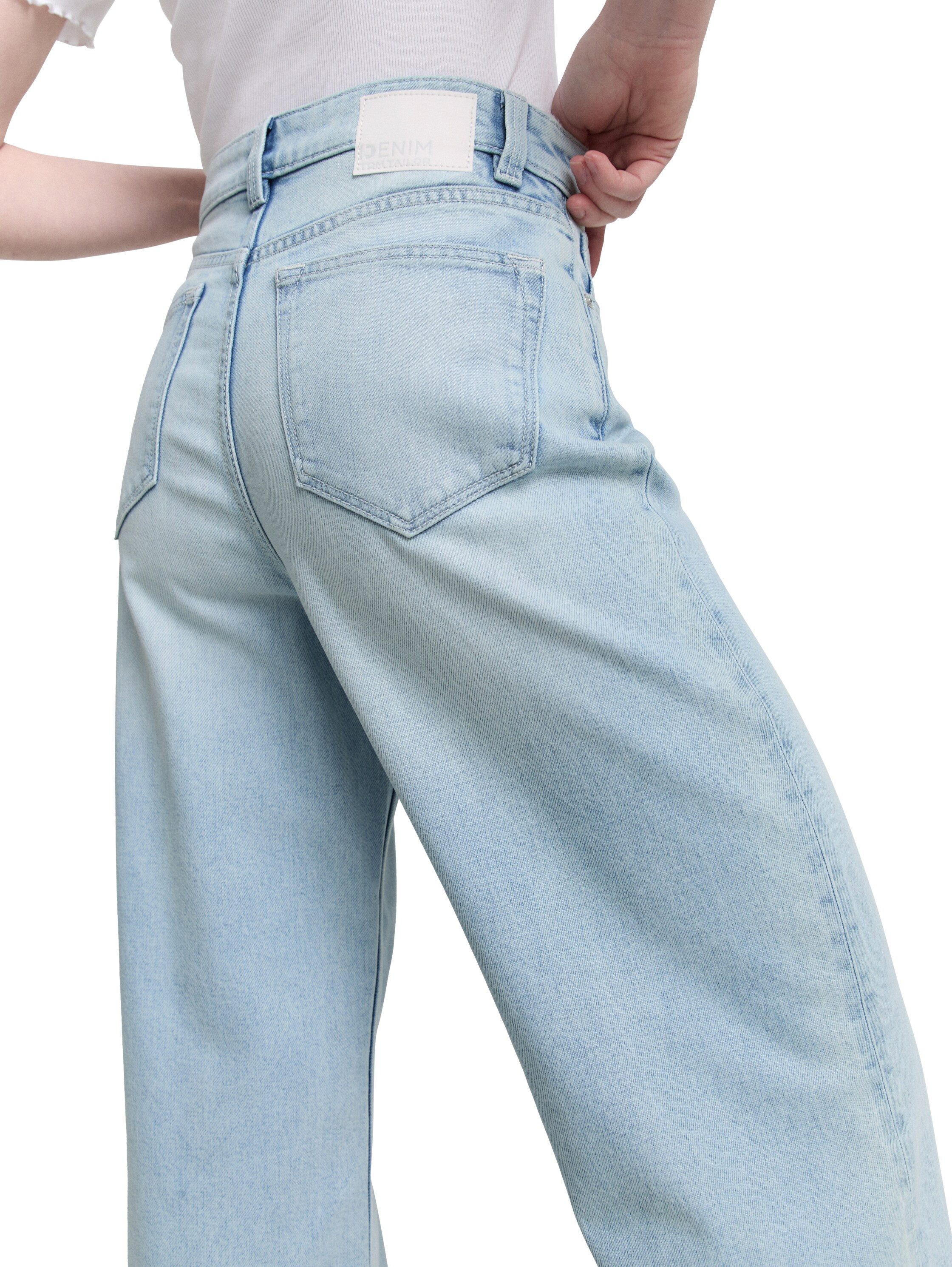 TOM TAILOR Denim Weite Jeans LINOU im Five-Pocket Style