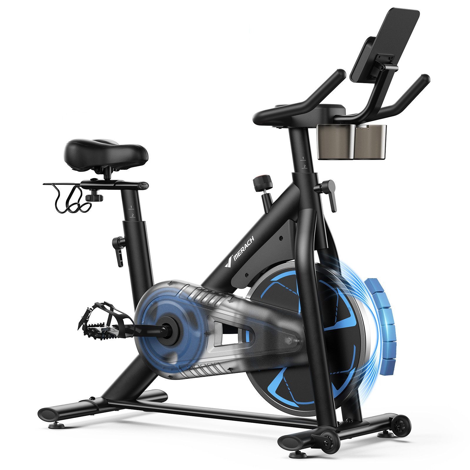 Heimtrainer Fahrrad für Zuhause, leises Fitnessbike mit LCD-Display