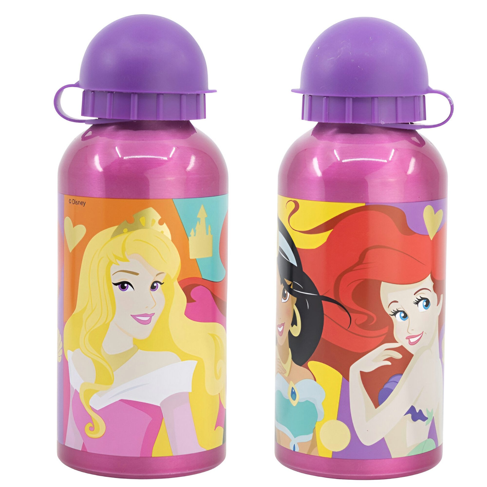 Trinkflasche Disney Prinzessinnen Alu Sportflasche Wasserflasche Flasche 400 ml