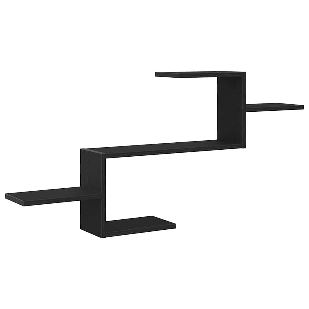 vidaXL Regal Wandregal Schwarz Eichen-Optik 104x15x49 cm Holzwerkstoff, 1-t günstig online kaufen