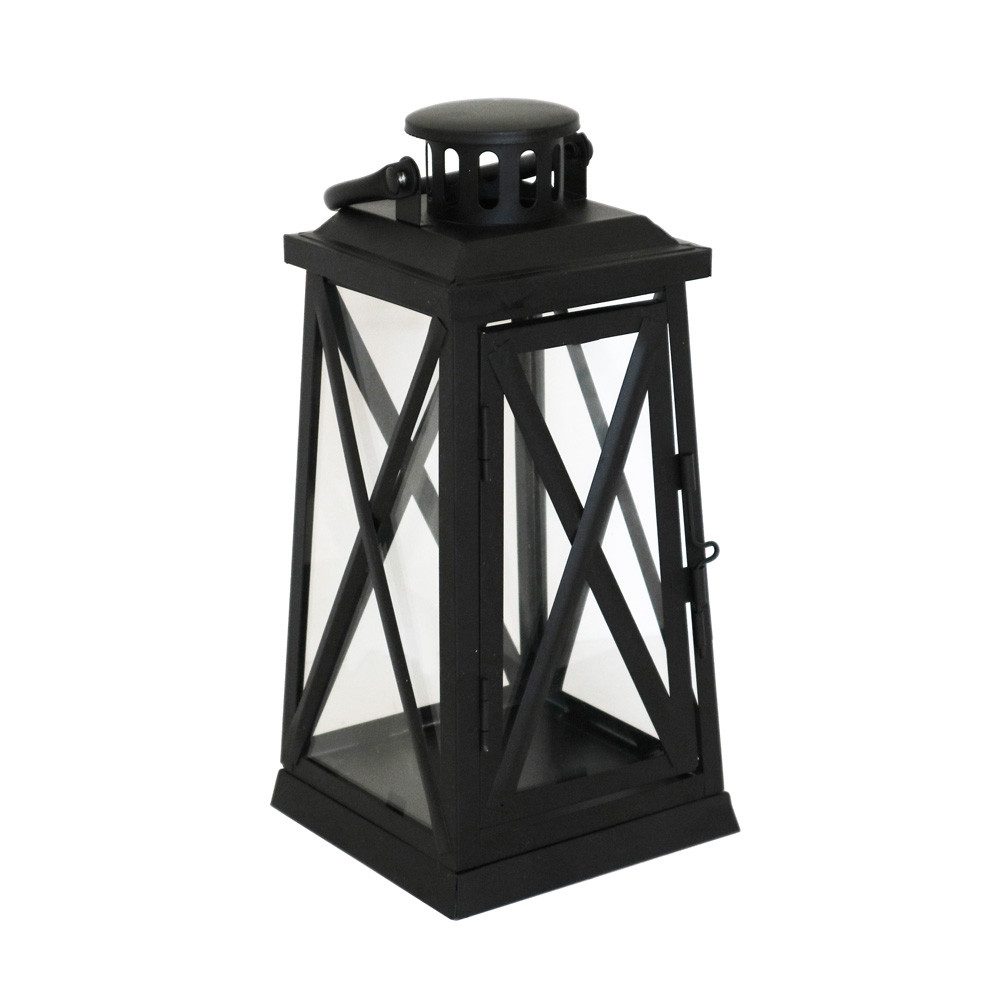 Grafelstein Kerzenlaterne Laterne HARBOUR schwarz aus Metall H27cm Metalllaterne Landhaus modern