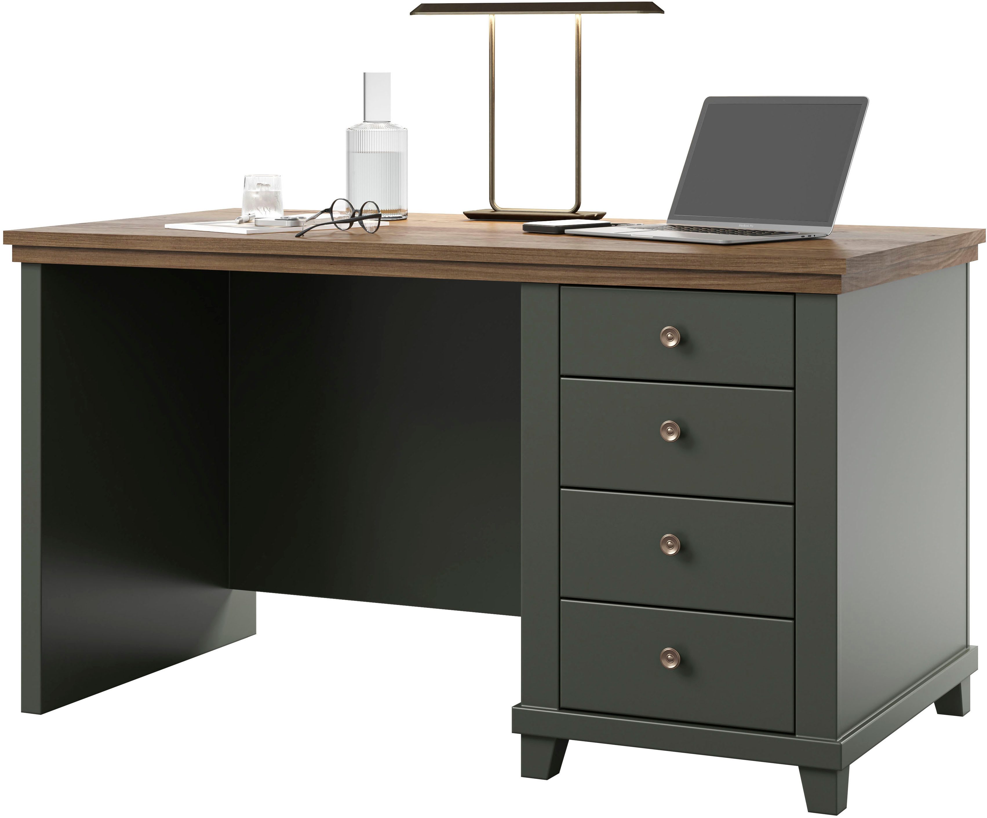 Helvetia Schreibtisch Evora Schreibtisch, Schreibtisch in moderner Landhaus Stil