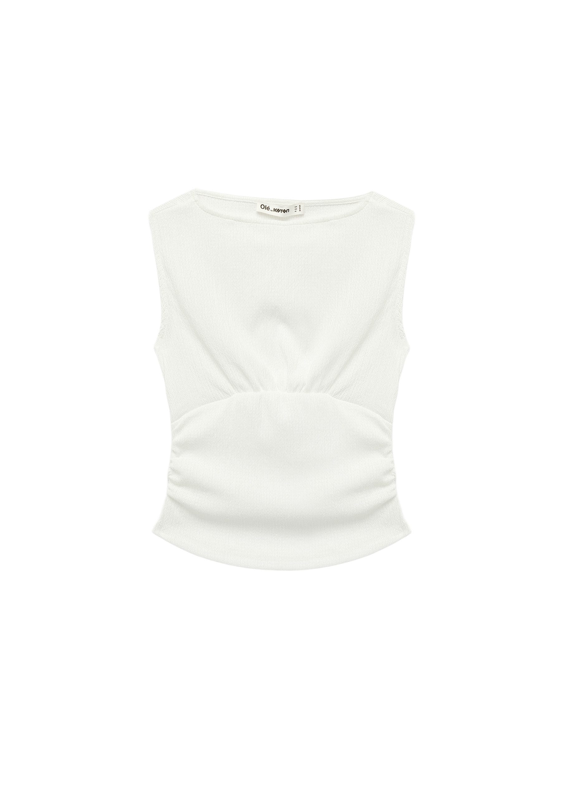 Koton Tanktop Koton Viskose Ärmelloses Slim Fit Top