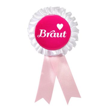 Frau WUNDERVoll Papierdekoration JGA Brautset Premium pink, Schleier+Schärpe+Brauto