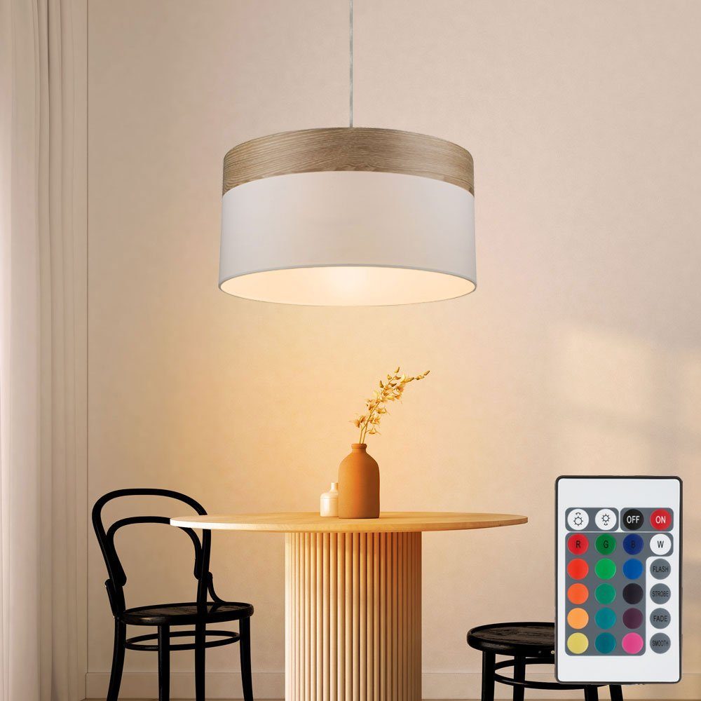 dimmbar LED etc-shop Pendelleuchte, inklusive, Hängeleuchte Farbwechsel, mit Warmweiß, Leuchtmittel LED Fernbedienung Esstischlampe