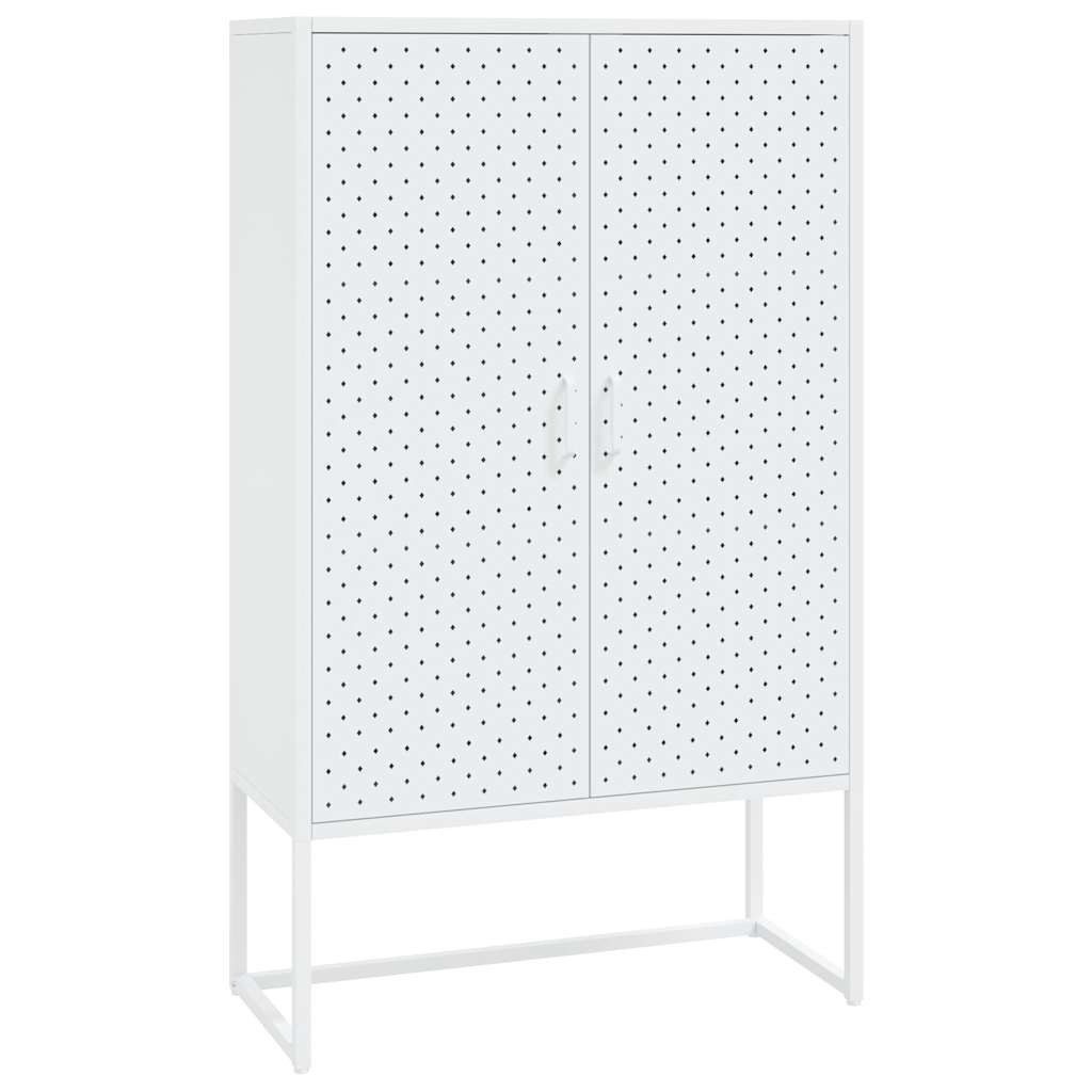 Schranksystem Highboard Weiß 80x35x135 cm Stahl