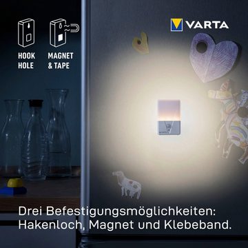 VARTA Nachtlicht VARTA Motion Sensor Nachtlicht Set (2 Stck), LED fest integriert, Warmweiß