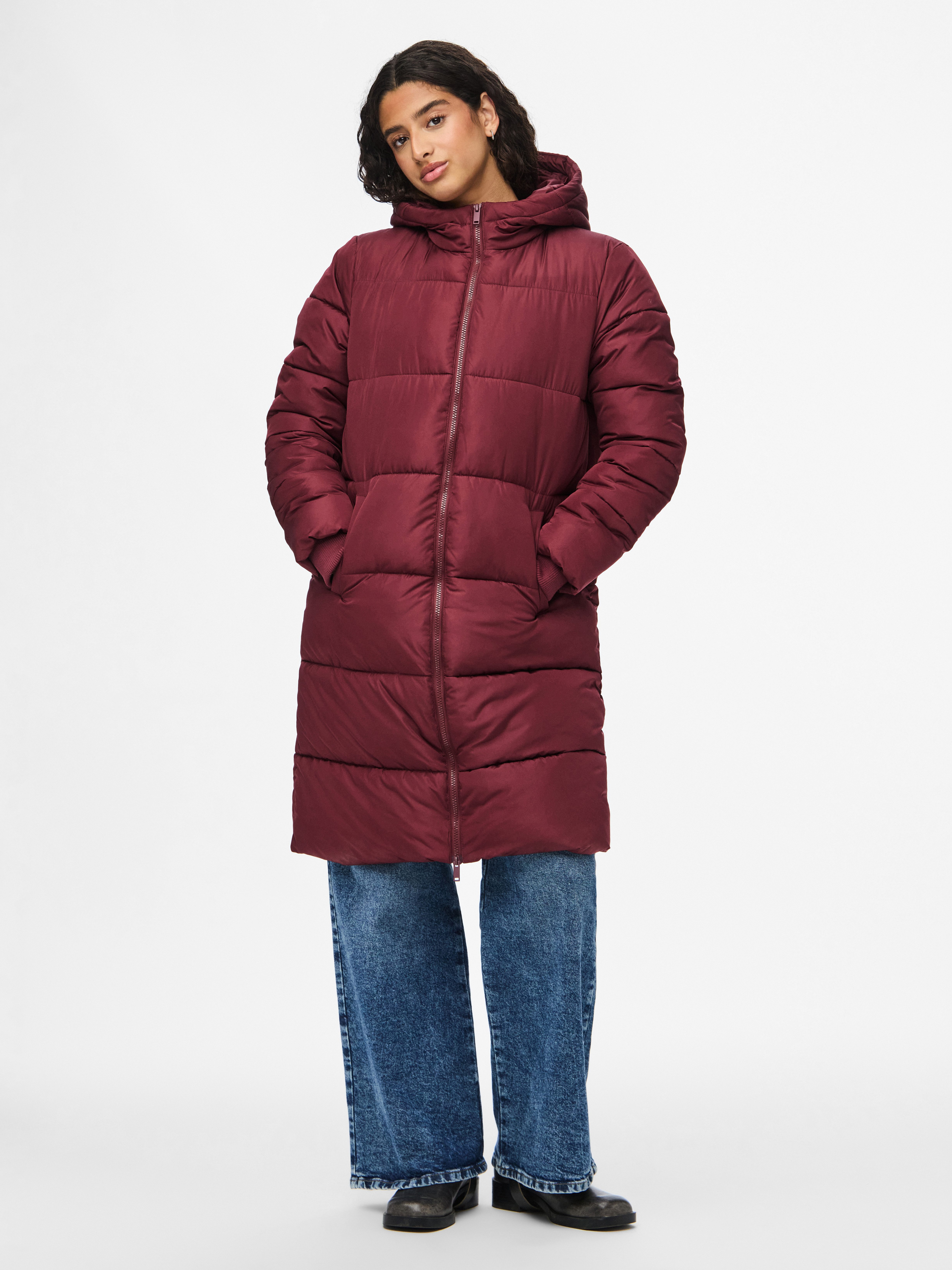 pieces Steppmantel PCBEE NEW LONG PUFFER JACKET NOOS BC Kunstfaser