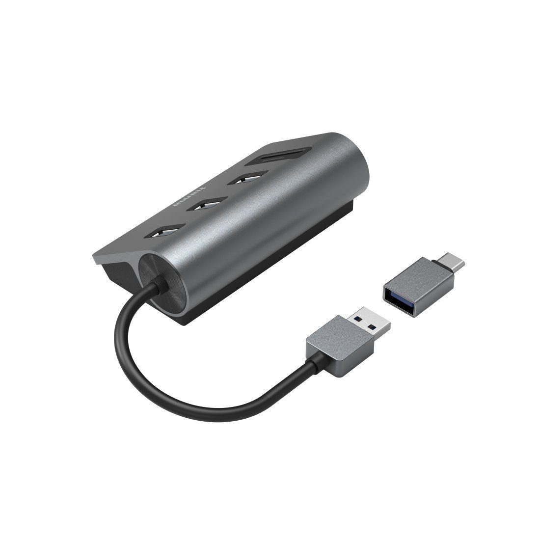 Hama USB Hub Kartenleser, 5 Typ 3x USB-C A, Adapter C Ports, A, microSD, USB-Adapter SD, USB USB USB