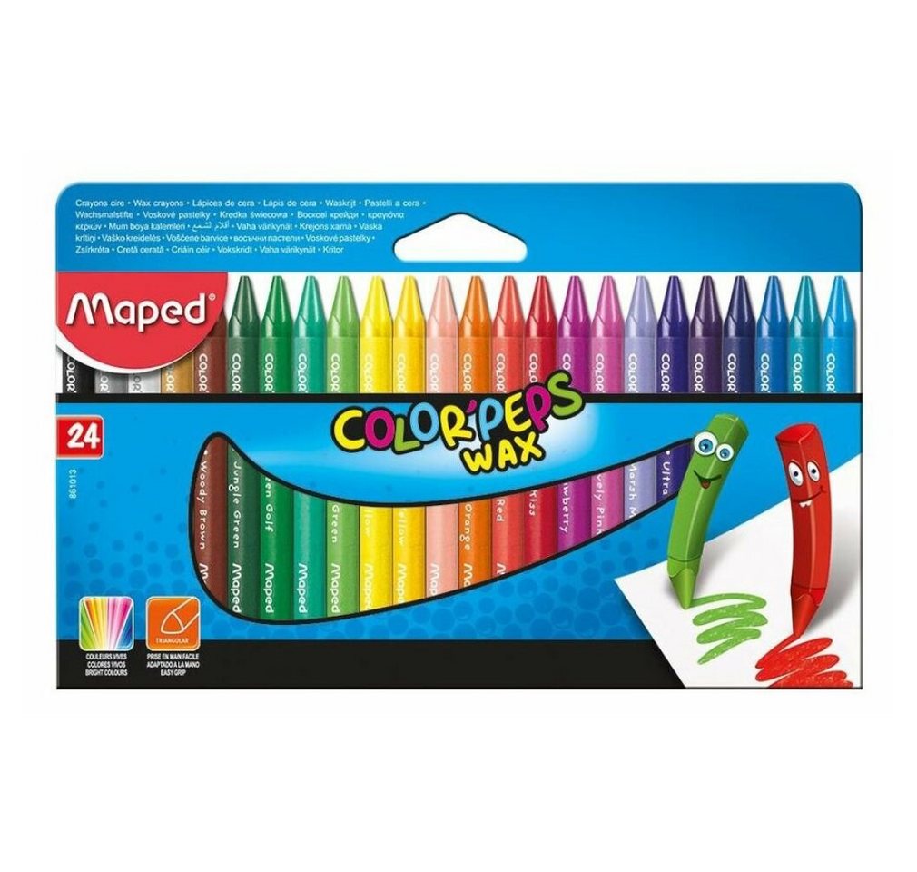 Thumbnail - MAPED Wachsmalstift Dreieckige Wachsmalstifte Color'Peps Wax 24 Stk.
