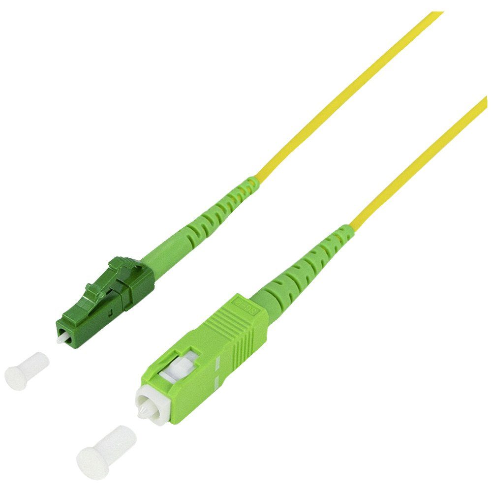LogiLink FPSLS10 Glasfaser LWL Anschlusskabel [1x SC APC-Stecker - 1x Glasfaserkabel