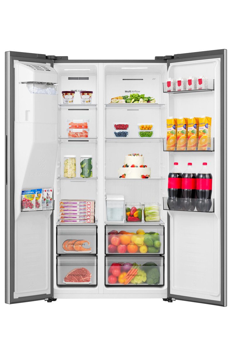 Hisense Side-by-Side RS5P528STIE, 178,6 cm hoch, 91,1 cm breit, Wasser-& Eisspender