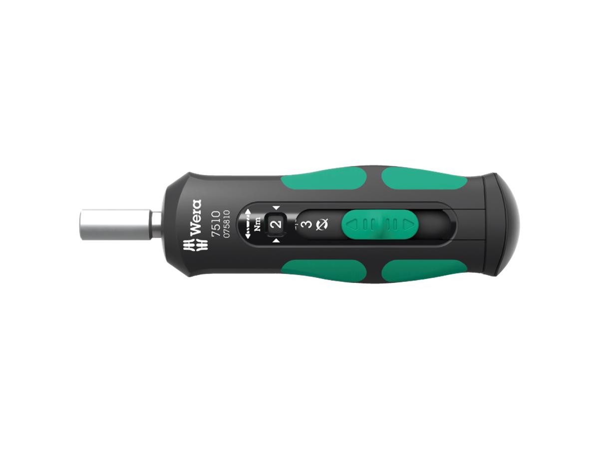 Wera Schraubendreher Wera 7510 Kraftform Safe-Torque Speed, Für Bits mit 1/4"-Außensechskantantrieb, Torque Lock Funktion