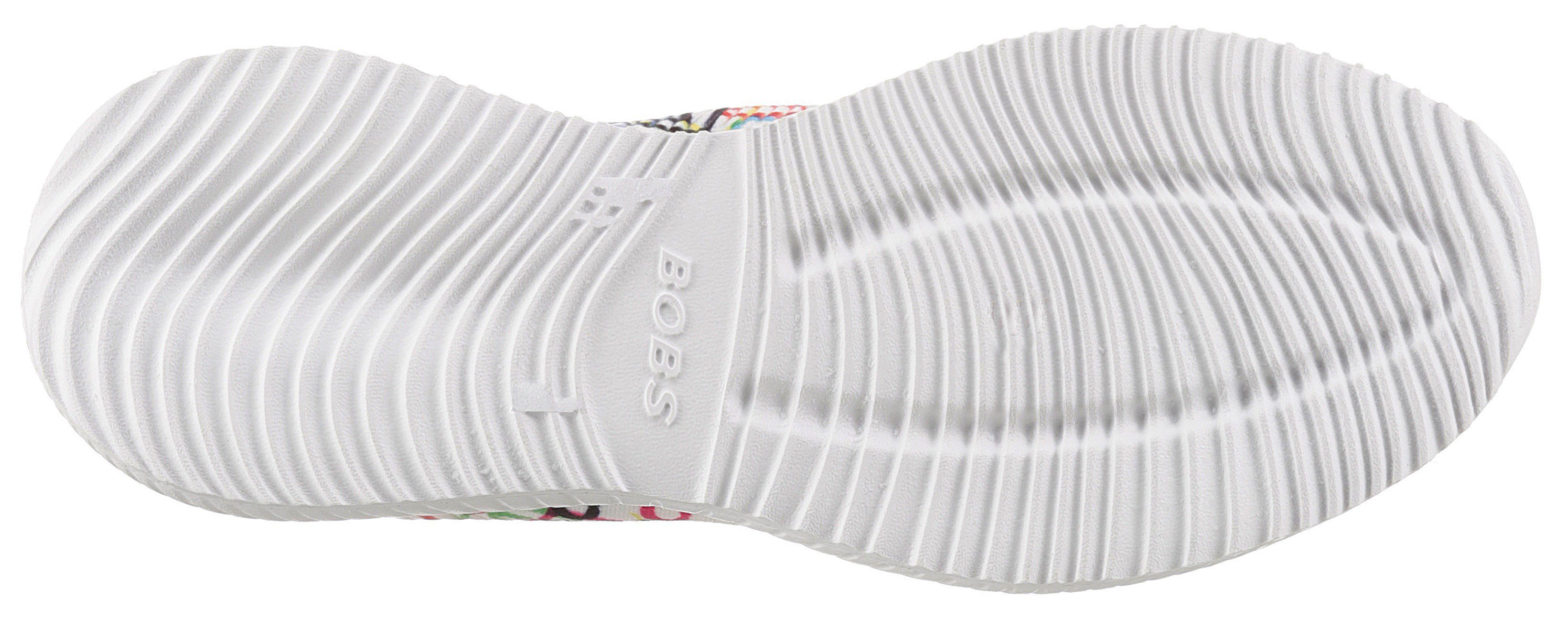 Skechers BOBS Sneaker SQUAD weiß-multi mit Allover-Herzchenprint