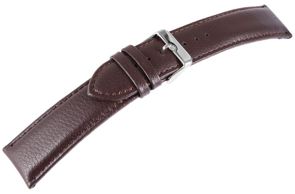 Steinmeister Uhrenarmband 8000474 Echtleder Uhrenarmband, dunkelbraun, XL, 18 mm - 24 mm