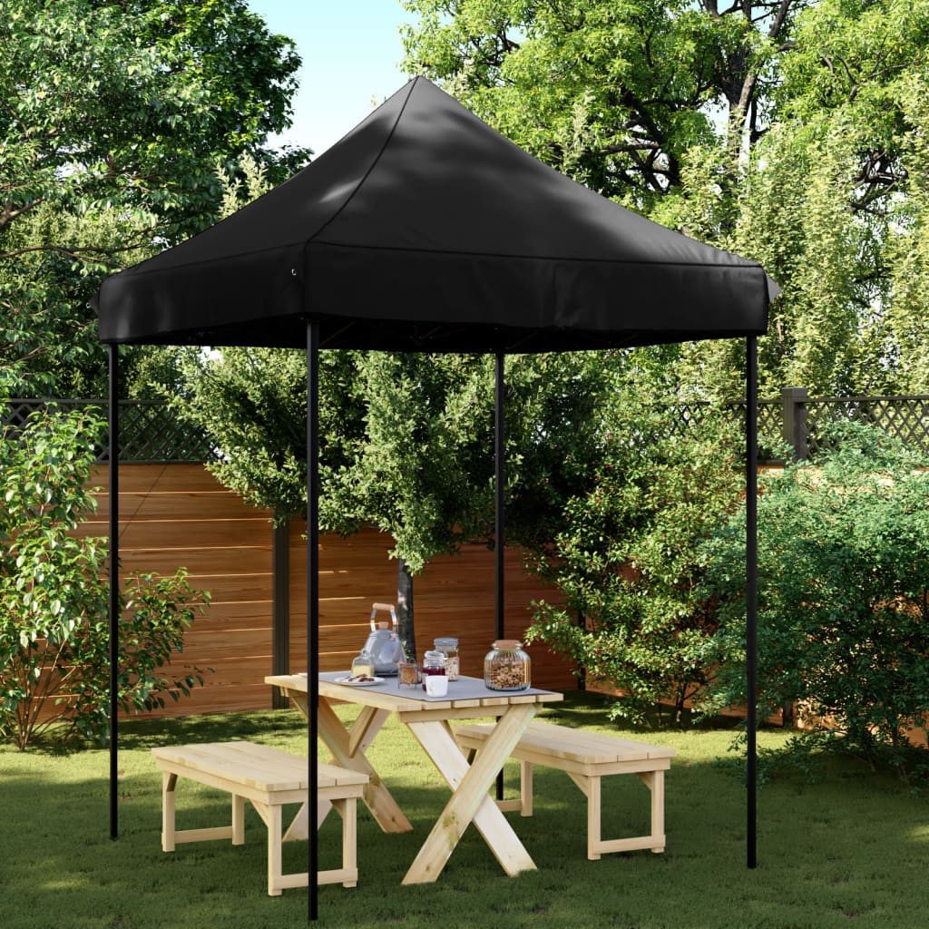 vidaXL Partyzelt Partyzelt Faltbar Pop-Up Schwarz 200x200x306 cm