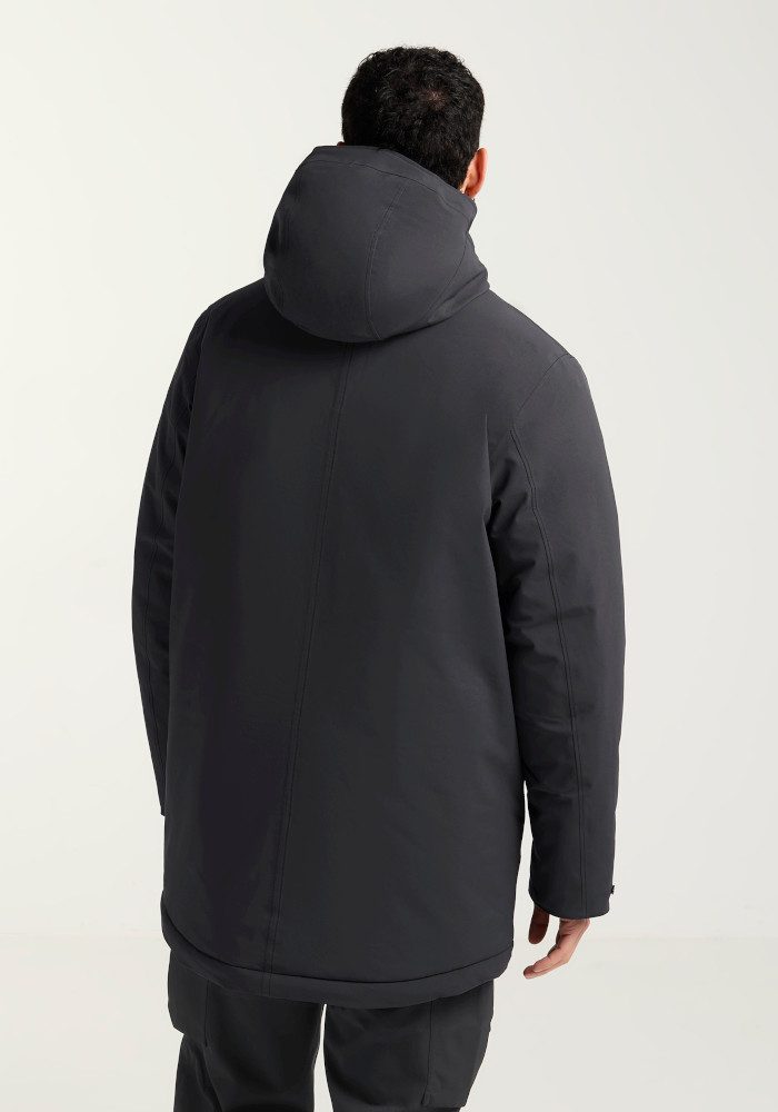 Jack Wolfskin Wintermantel COLD CAMP COAT M mit Kapuze, lang, aus Polyester, wasserdicht, winddicht, atmungsaktiv – Bild 2 von 5