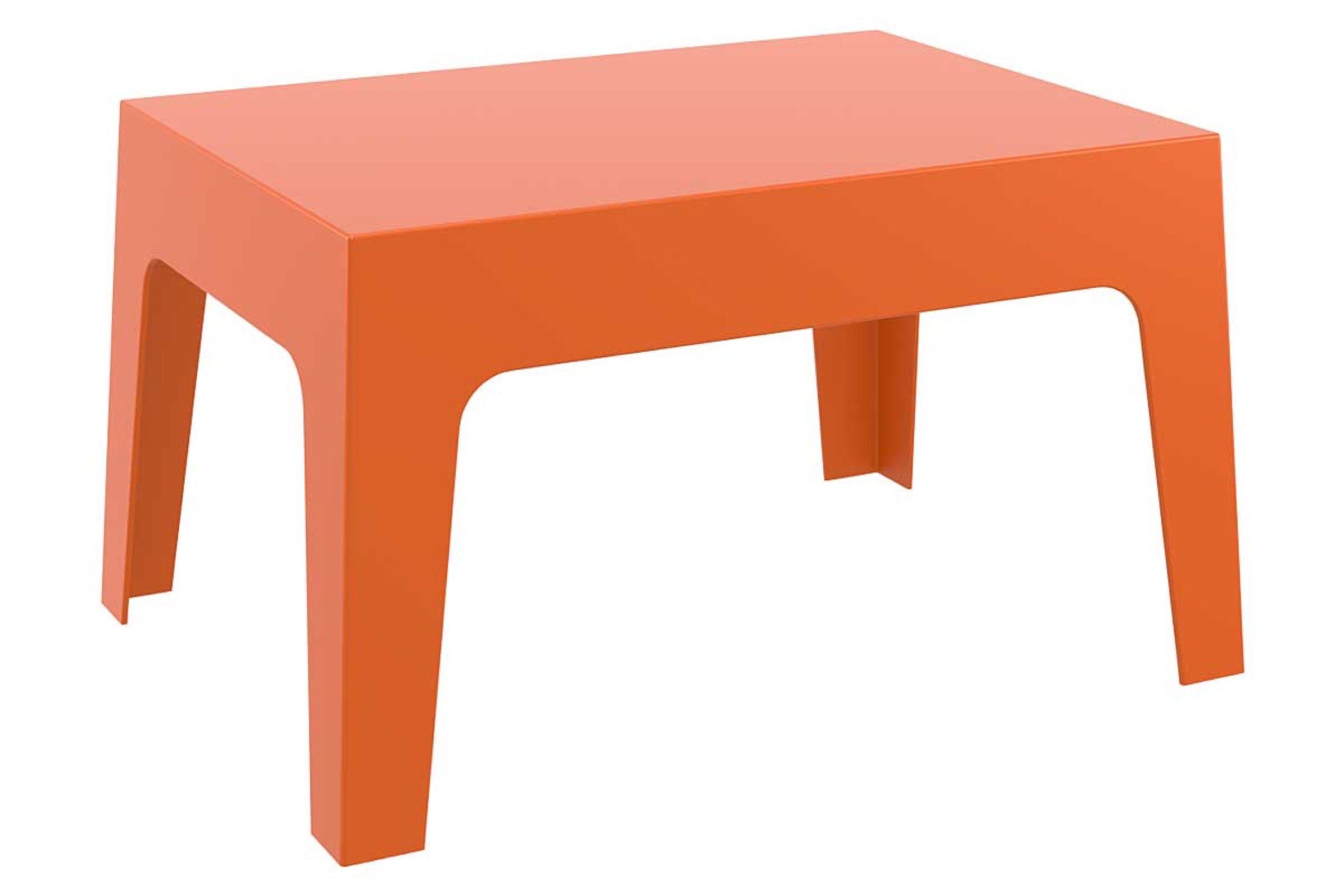 TPFLiving Gartentisch Boost - Loungetisch, Beistelltisch für Garten, Balkon, Terrasse (Hochwertiger Outdoor Tisch aus UV-beständigem Kunststoff, 1-St., Stabiler Gartentisch aus Polypropylen), Beistelltisch - Maße (BxLxH): 50 x 70 x 43cm - Farbe: orange