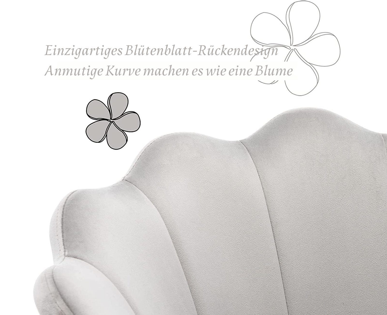 WAHSON OFFICE CHAIRS Loungesessel Sessel Weicher Samt Armlehnstuhl