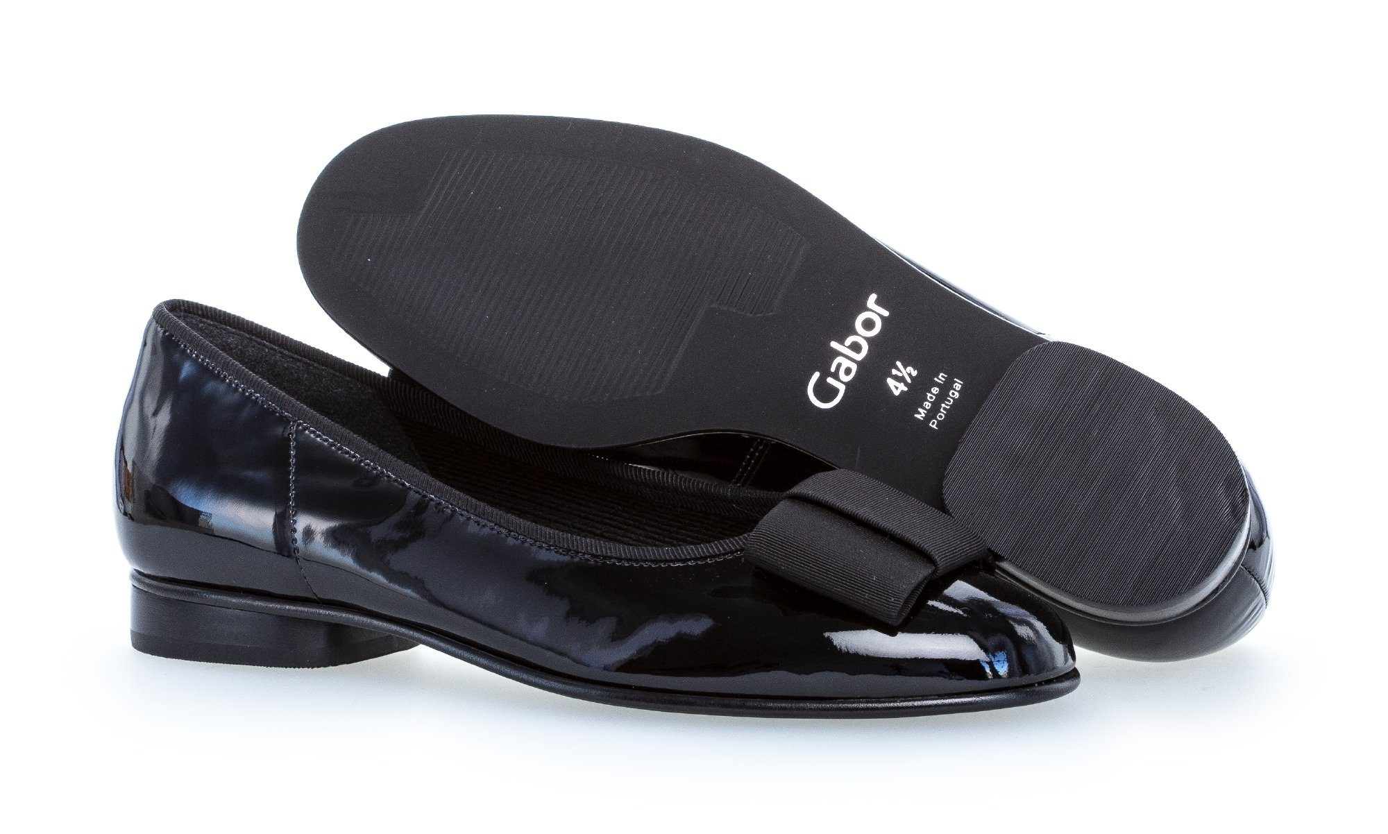 Gabor Ballerina Flats, Kitten Heel, Festliche Schuhe mit dekorativer Schleife