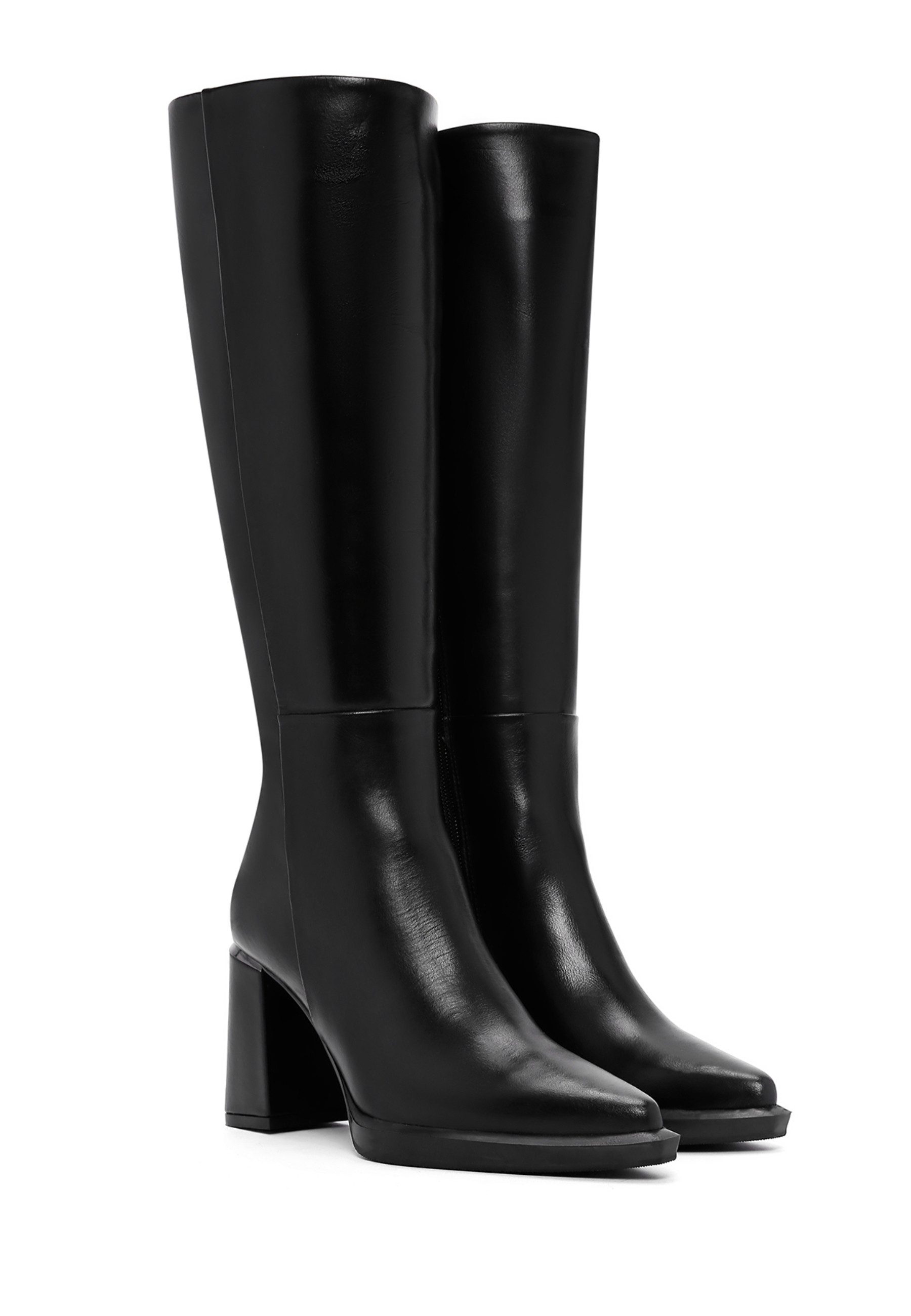 Derimod Absatzstiefel aus Leder Bootsschuh Reißverschluss, Leder-Textil-Futter, TPU Sohle, Absatz 7 cm