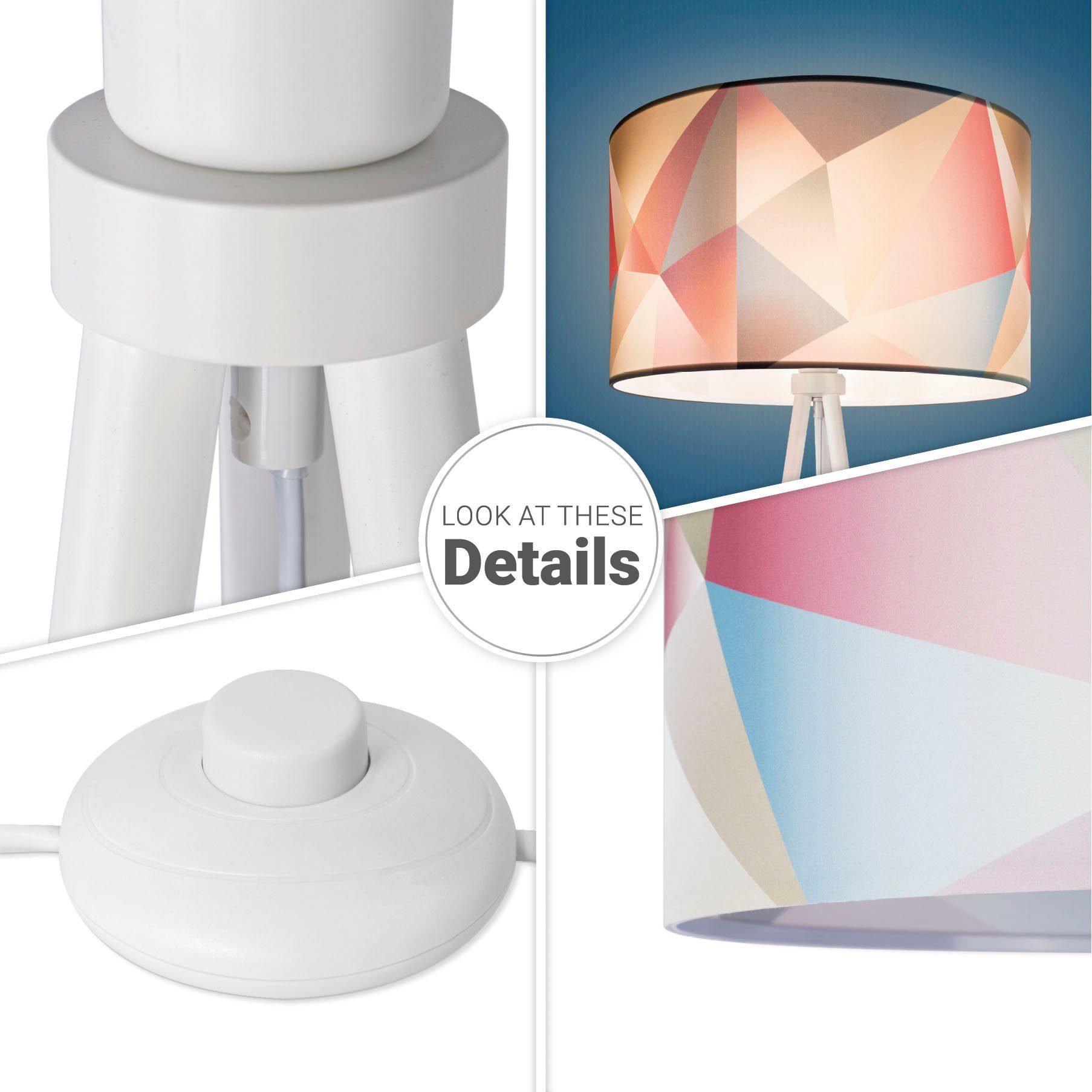 Leuchtmittel, Modern Stehlampe Home ohne Deko Paco LED Pastellfarben Wohnzimmer Schlafzimmer, Kosy, Trina E27 Stehlampe