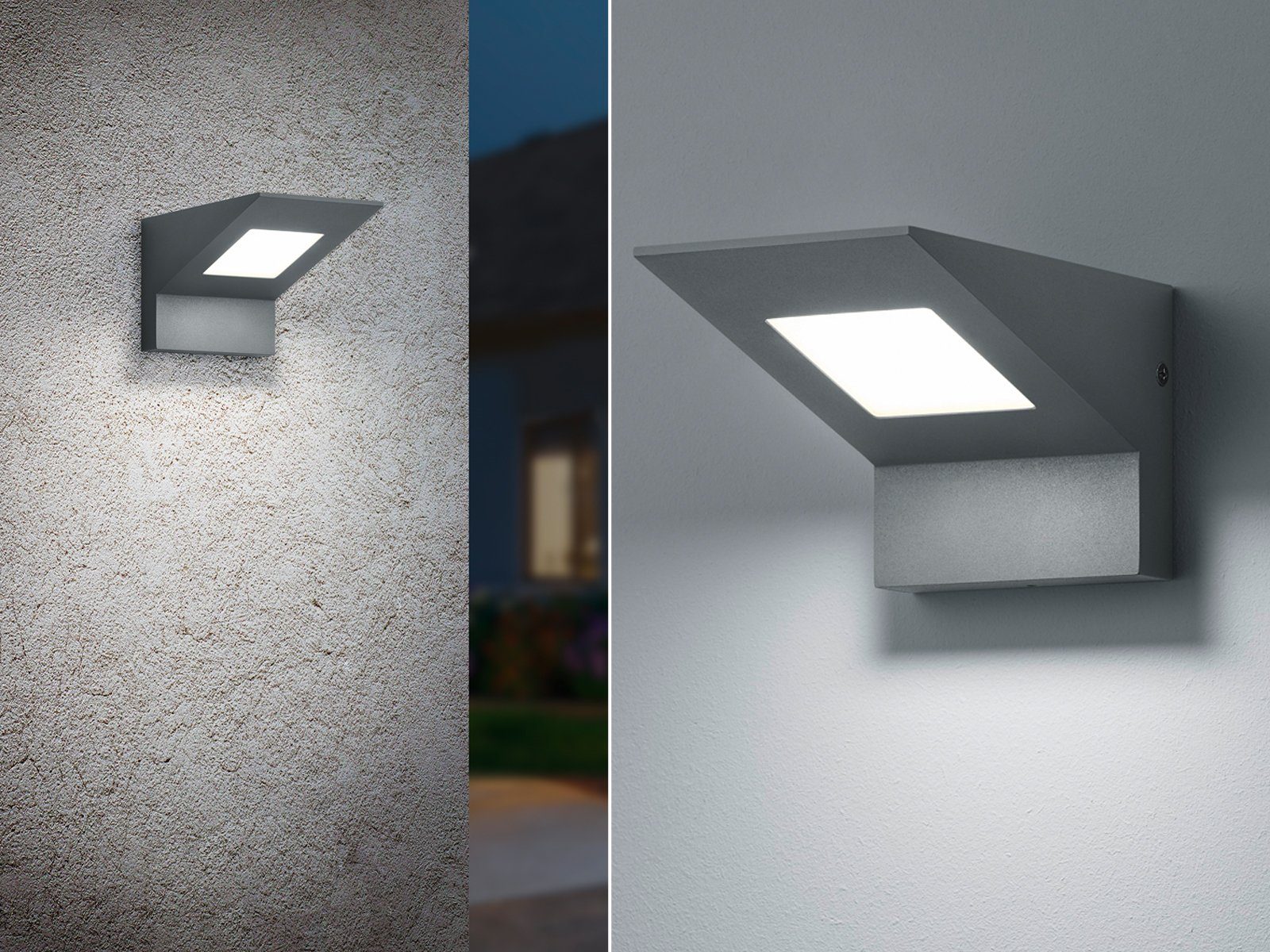 meineWunschleuchte LED AußenWandleuchte, 2er Set FassadenBeleuchtung