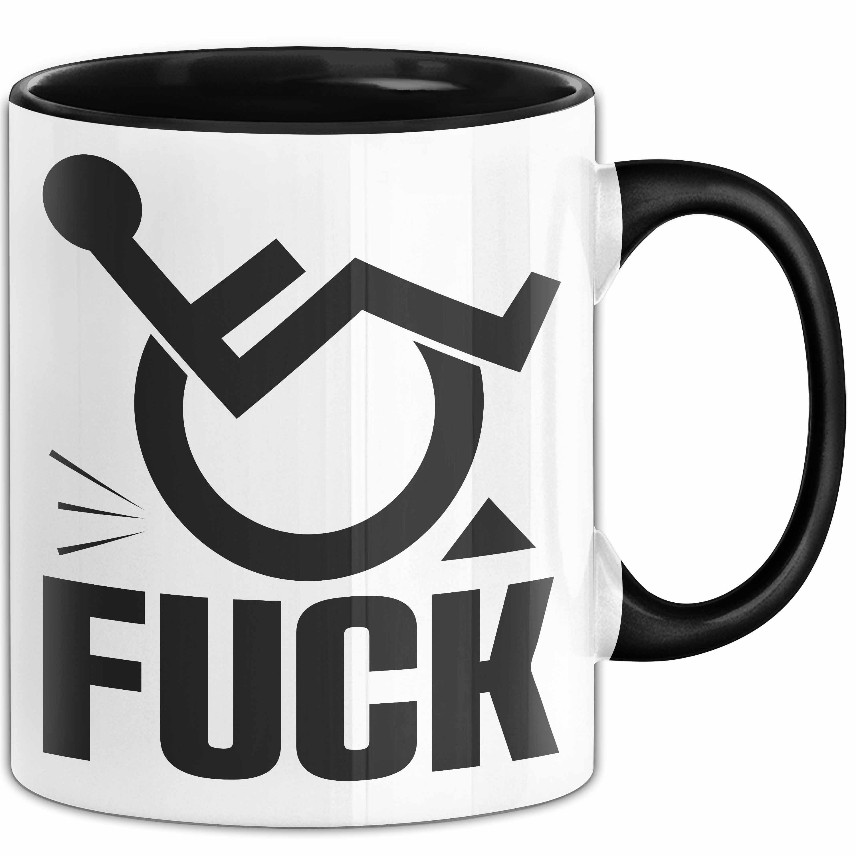 Trendation Tasse Behindert Handicap Tasse Behinderung Humor Rollstuhl Kaffee-Becher