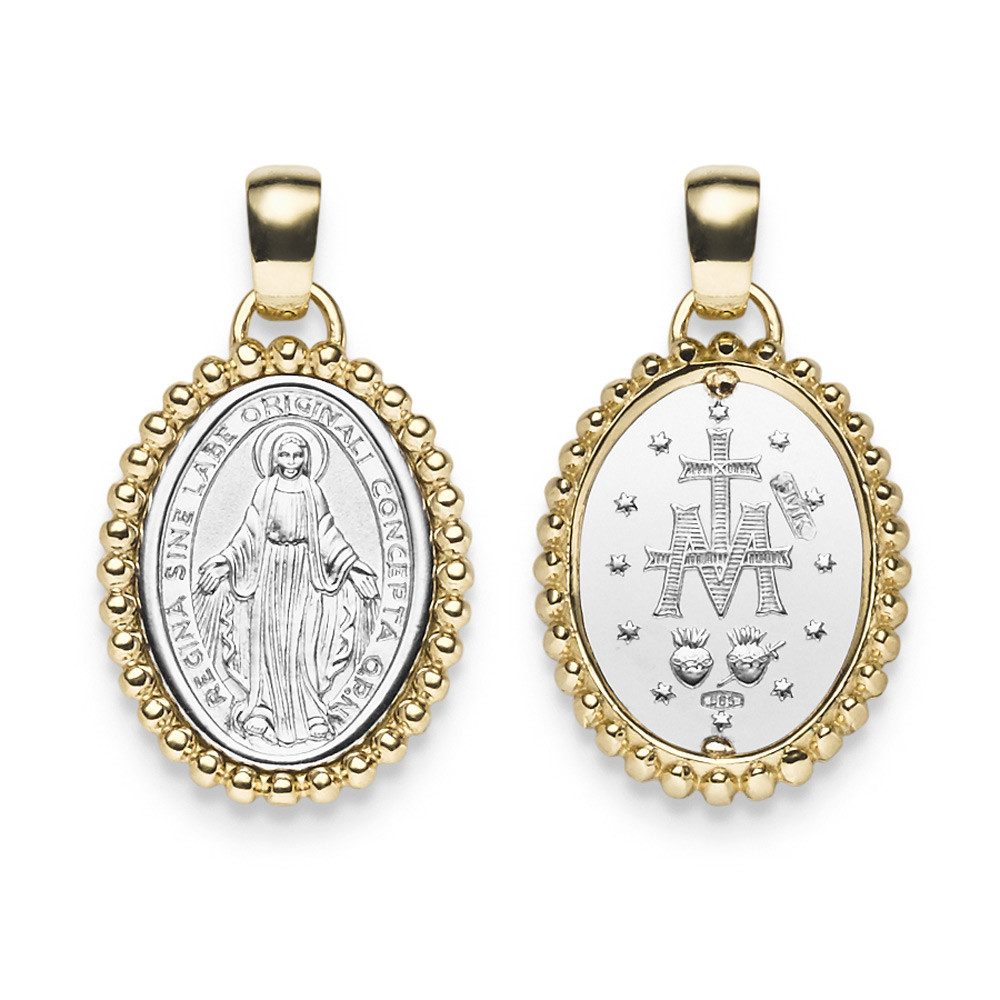Schmuck Krone Kettenanhänger Amulett mit Madonna, Gravur, 585 Gold gelb/wei günstig online kaufen