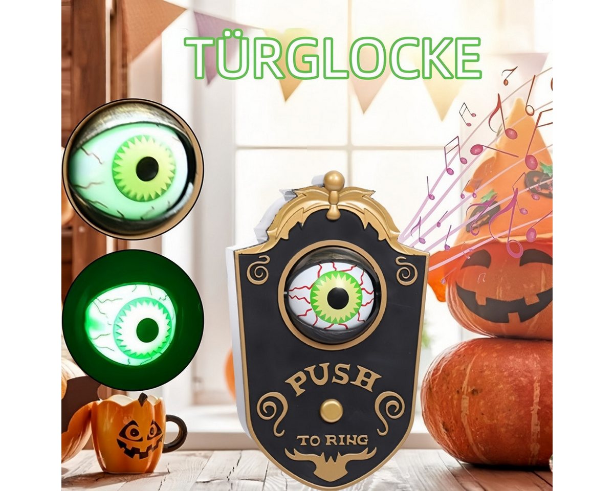 Thumbnail - PFCTART Türklingel Halloween Türklingel Deko – gruseliges Monster mit einem Auge (Türklingel zum Aufhängen – batteriebet...