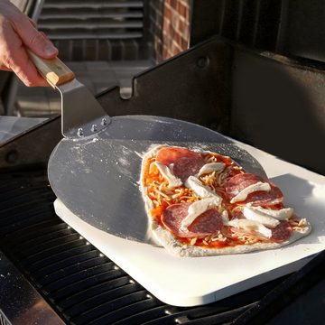 bremermann Pizzaofen-Grillaufsatz Pizzabox für Grills inkl. Schaufel Pizzastein und Thermometer