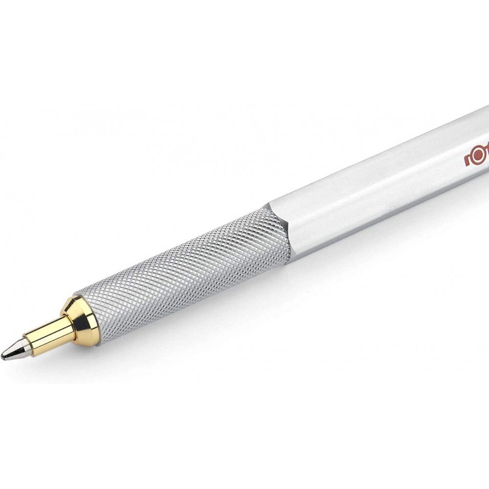 ROTRING Druckkugelschreiber 800 - Druckkugelschreiber - mittlere Spitze - M-Schwarz - silber