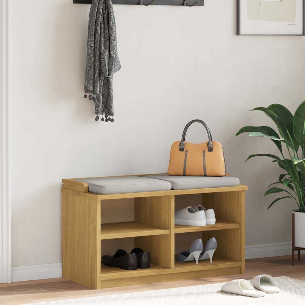 vidaXL Sitzbank Flurbank SANDNES 87x40x50 cm Massivholz Kiefer