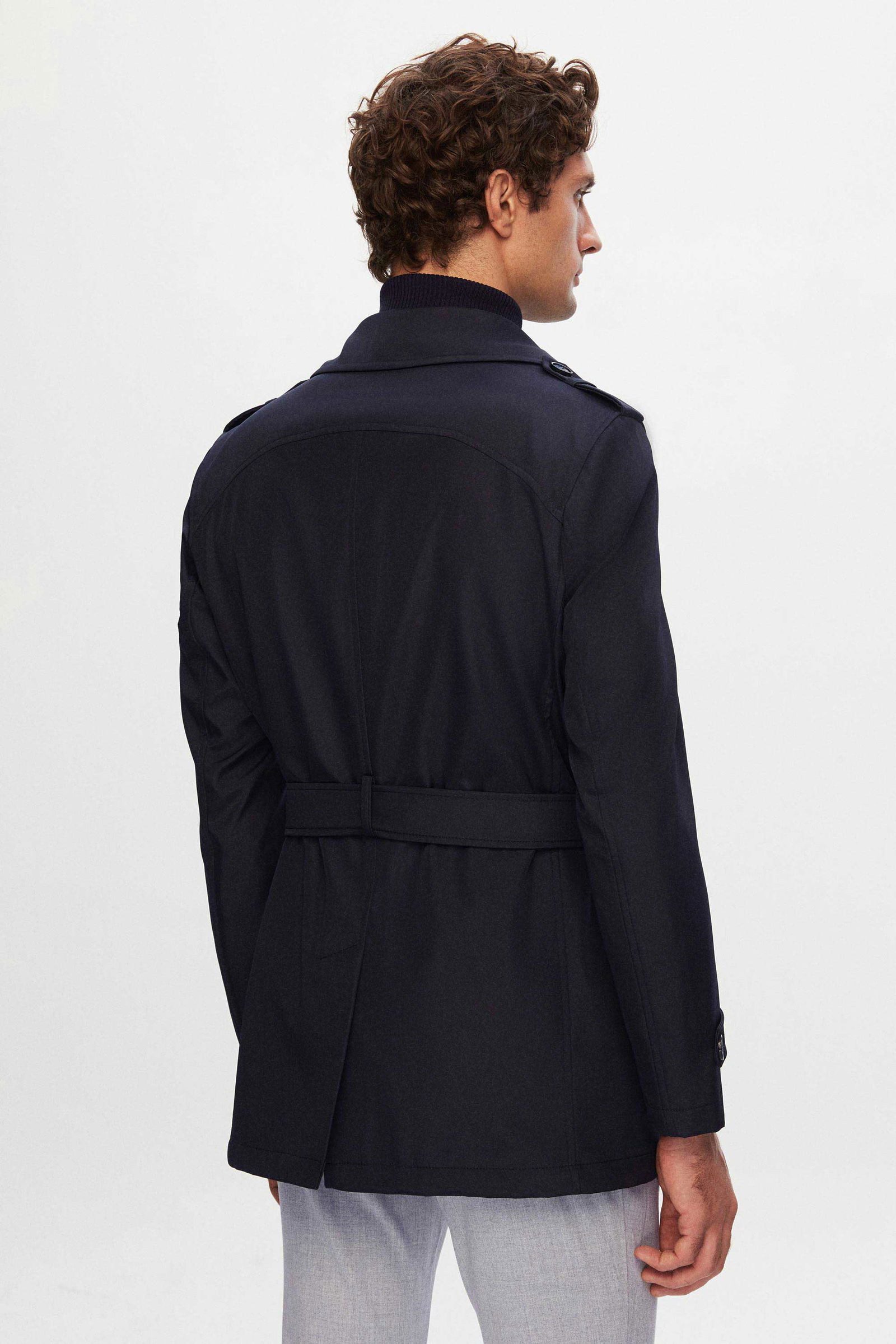 D'S DAMAT Trenchcoat Ds Damat Regular Fit Epaulette Belted Top Coat/Trenchcoat