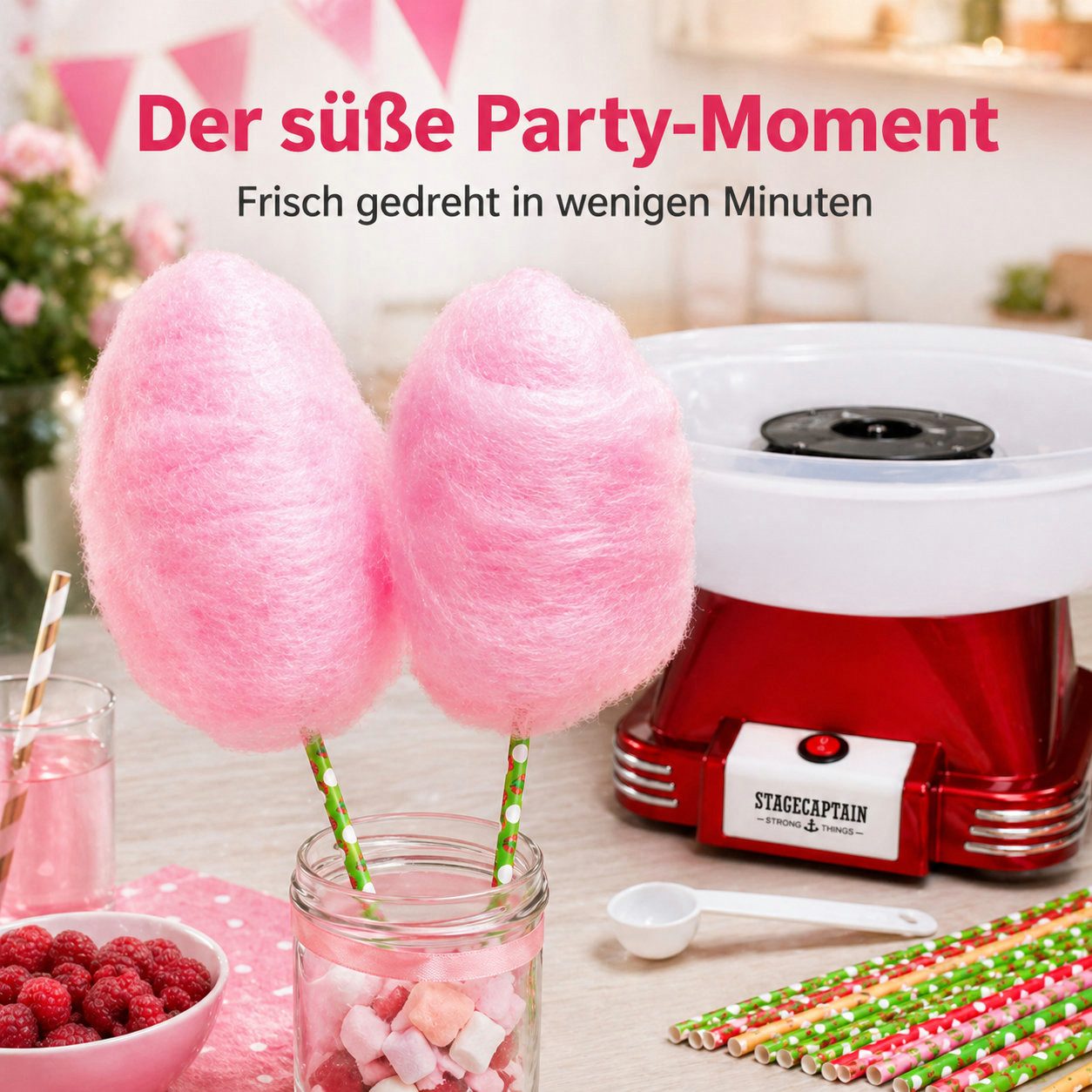 Stagecaptain Zuckerwattemaschine Stagecaptain CFM-500 MKII Zuckerwatte Maschine, 500 Watt