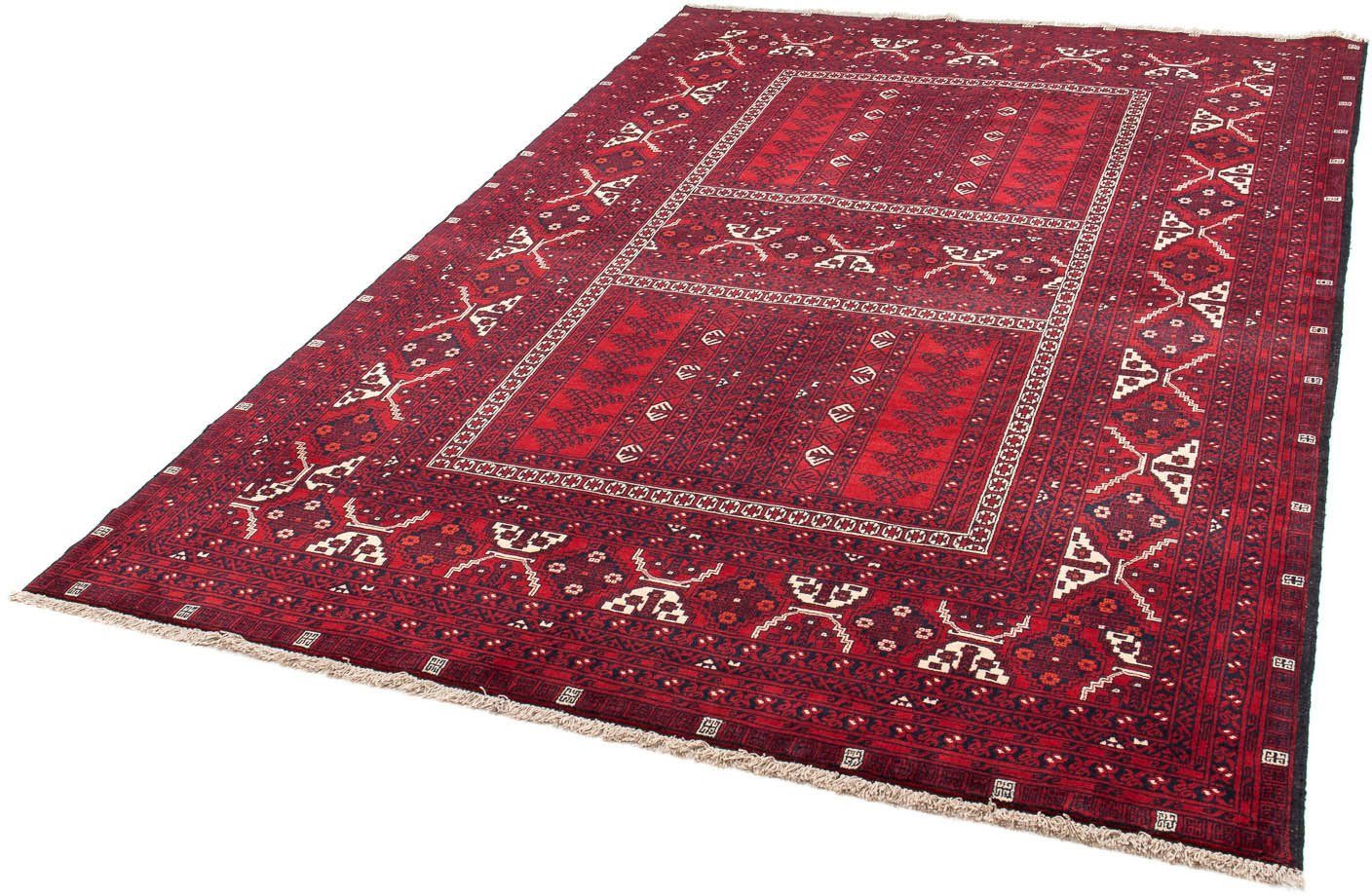 Orientteppich Turkaman - 237 x 156 cm - dunkelrot, morgenland, rechteckig, Höhe: 6 mm, Wohnzimmer, Handgeknüpft, Einzelstück mit Zertifikat